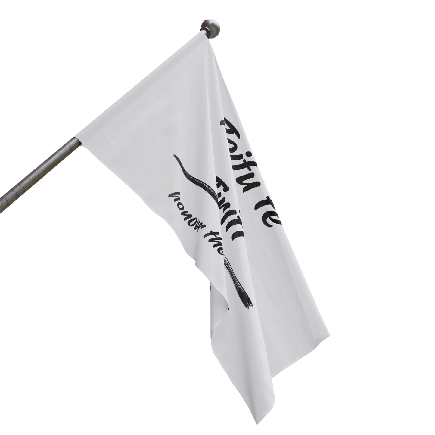 Toitu te Tiriti - Honour the Treaty Flag - Black Text on White Flag