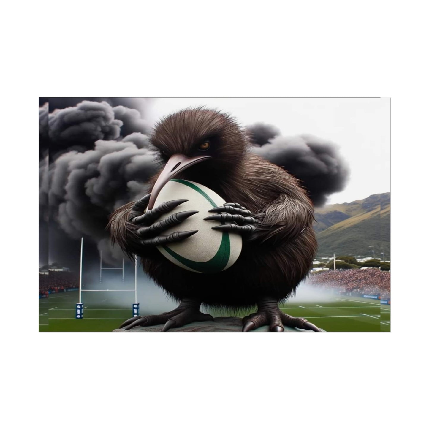 Rugby Kiwi Rolled Poster 900 x 600mm