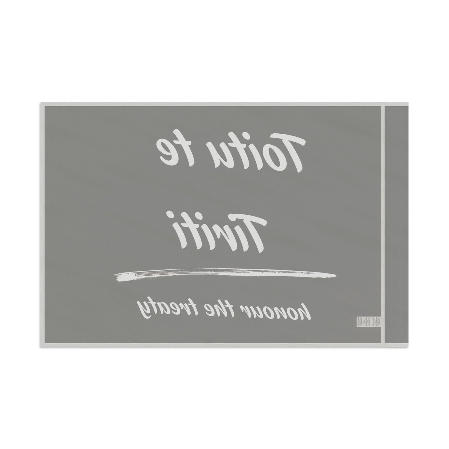 Toitu te Tiriti - Honour the Treaty Flag - White Text on Black Flag