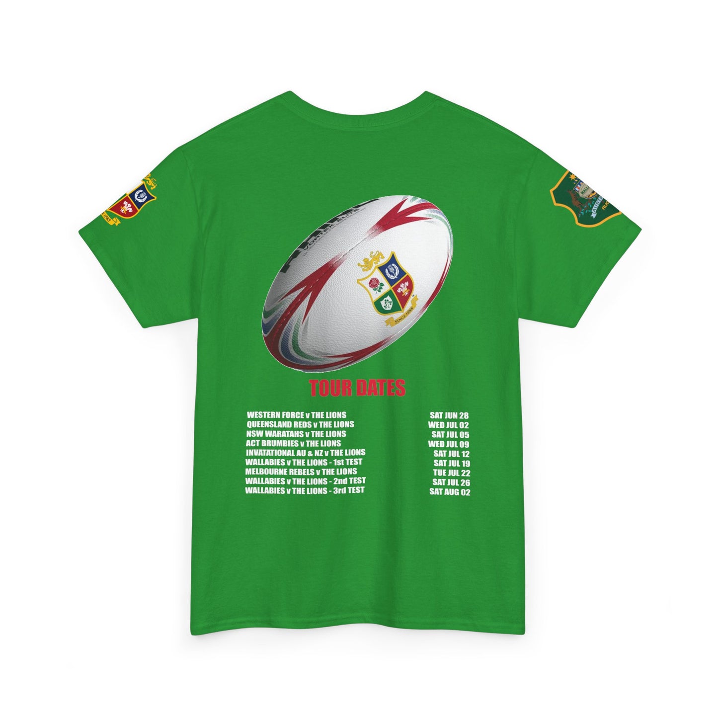 Lions Rugby Tour inspired Tee - Unisex Heavy Cotton T-Shirt - Design 2 (UK Distributor)