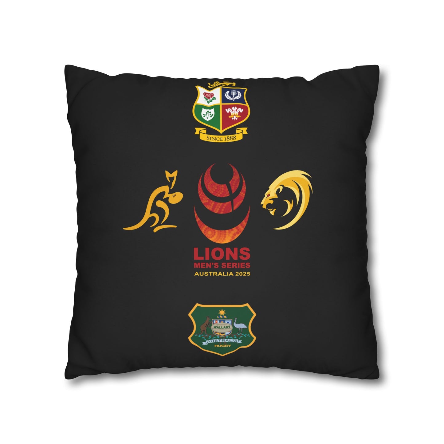 Lions Rugby Tour 2025 Collection - Square Poly Canvas Pillowcase