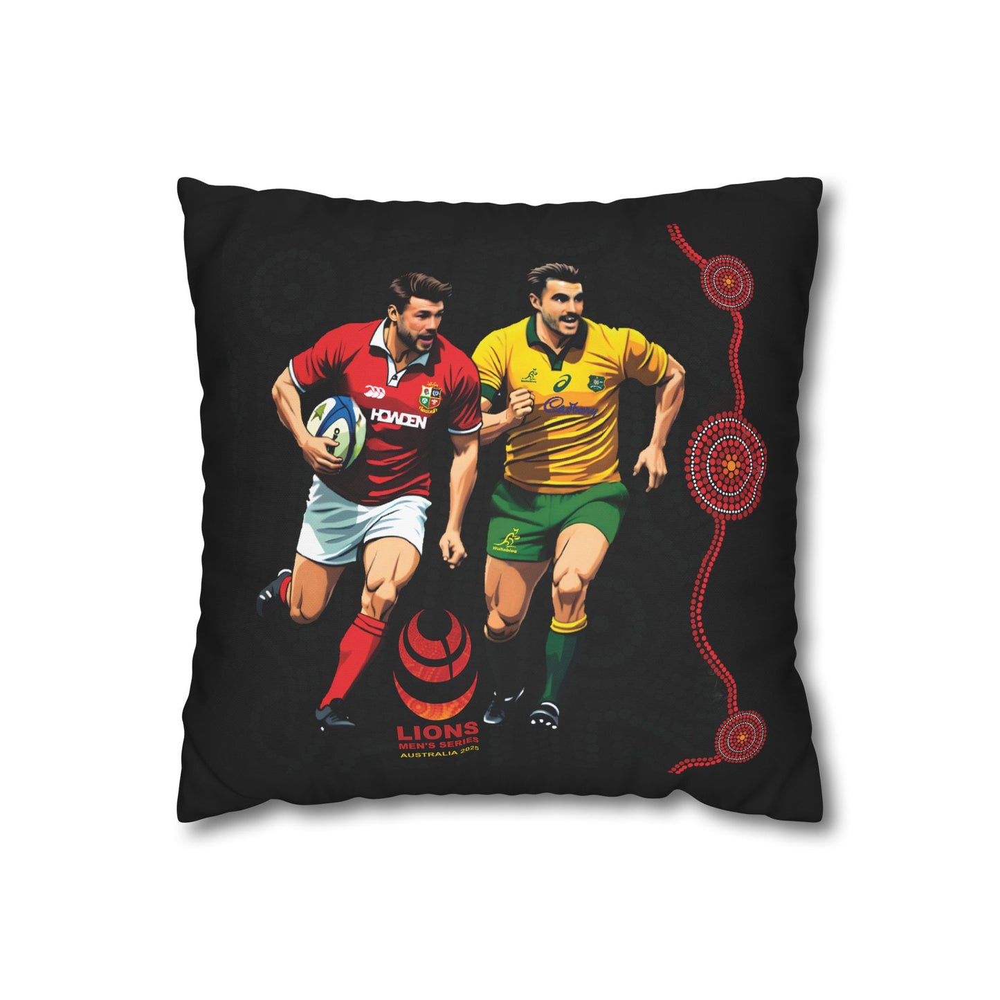 Lions Rugby Tour 2025 Collection - Square Poly Canvas Pillowcase