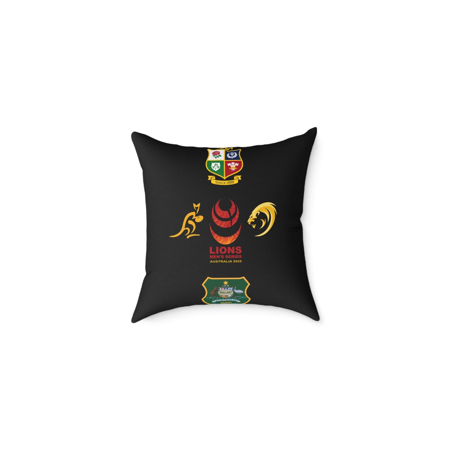 Lions Rugby Tour 2025 Collection - Square Poly Canvas Pillow
