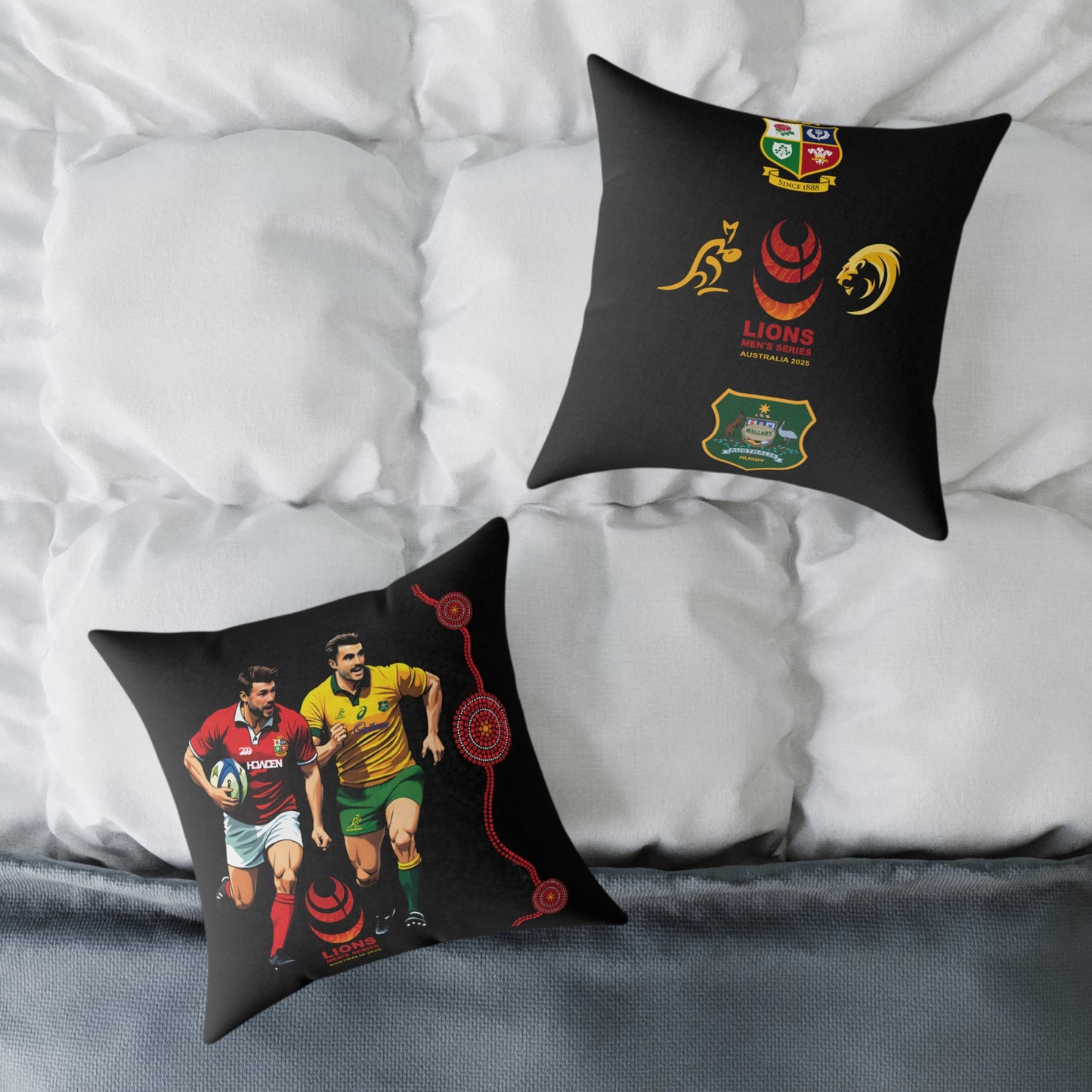 Lions Rugby Tour 2025 Collection - Square Poly Canvas Pillow