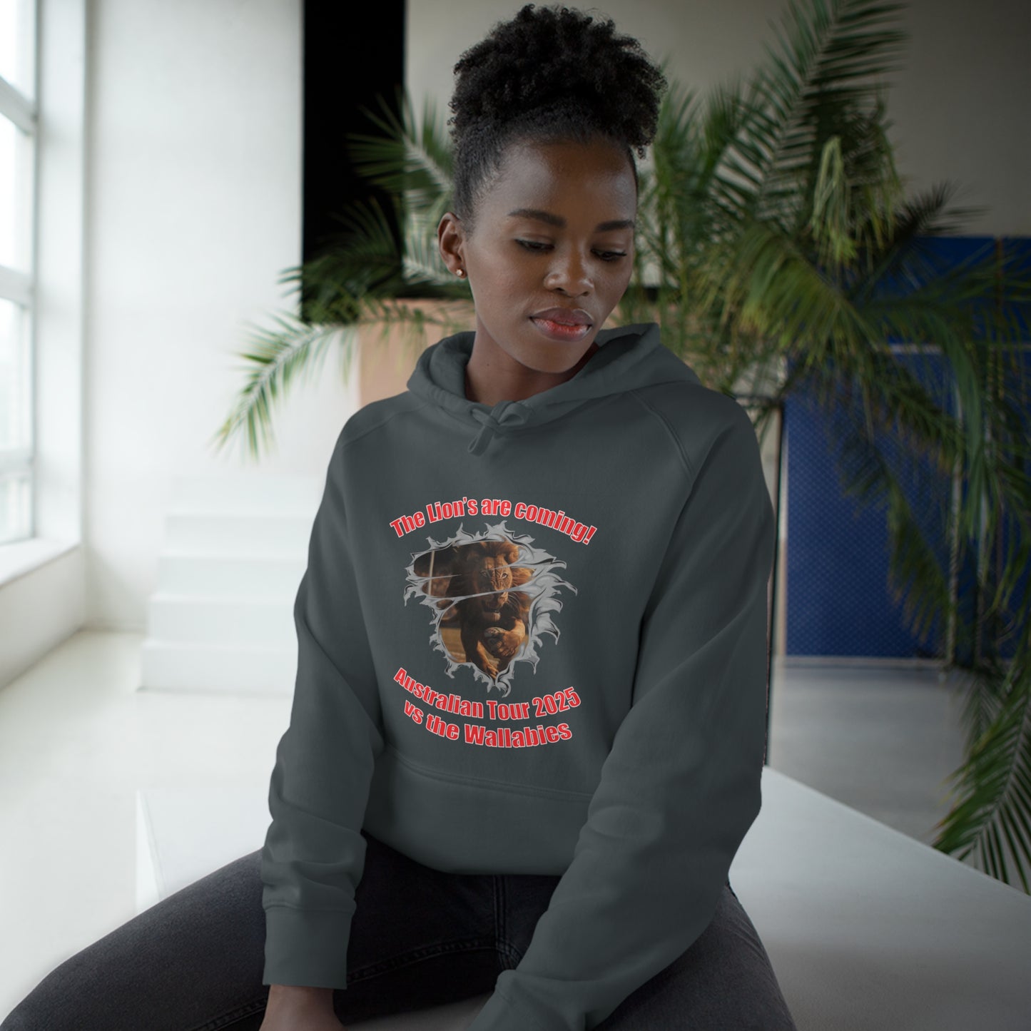 'The Lions are coming' High Quality Unisex Supply Hoodie (available in a range of dark colours)