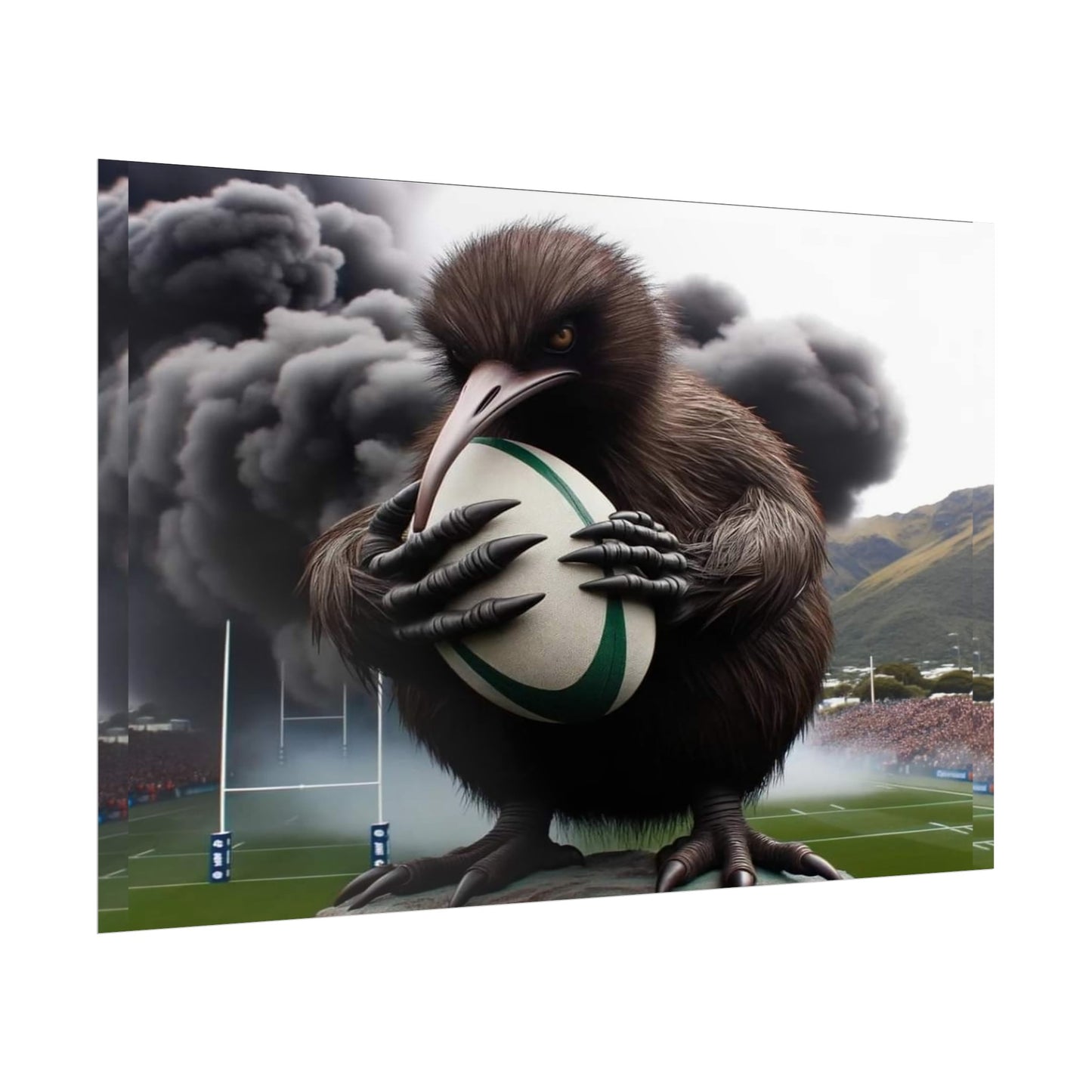 Rugby Kiwi Rolled Poster 900 x 600mm