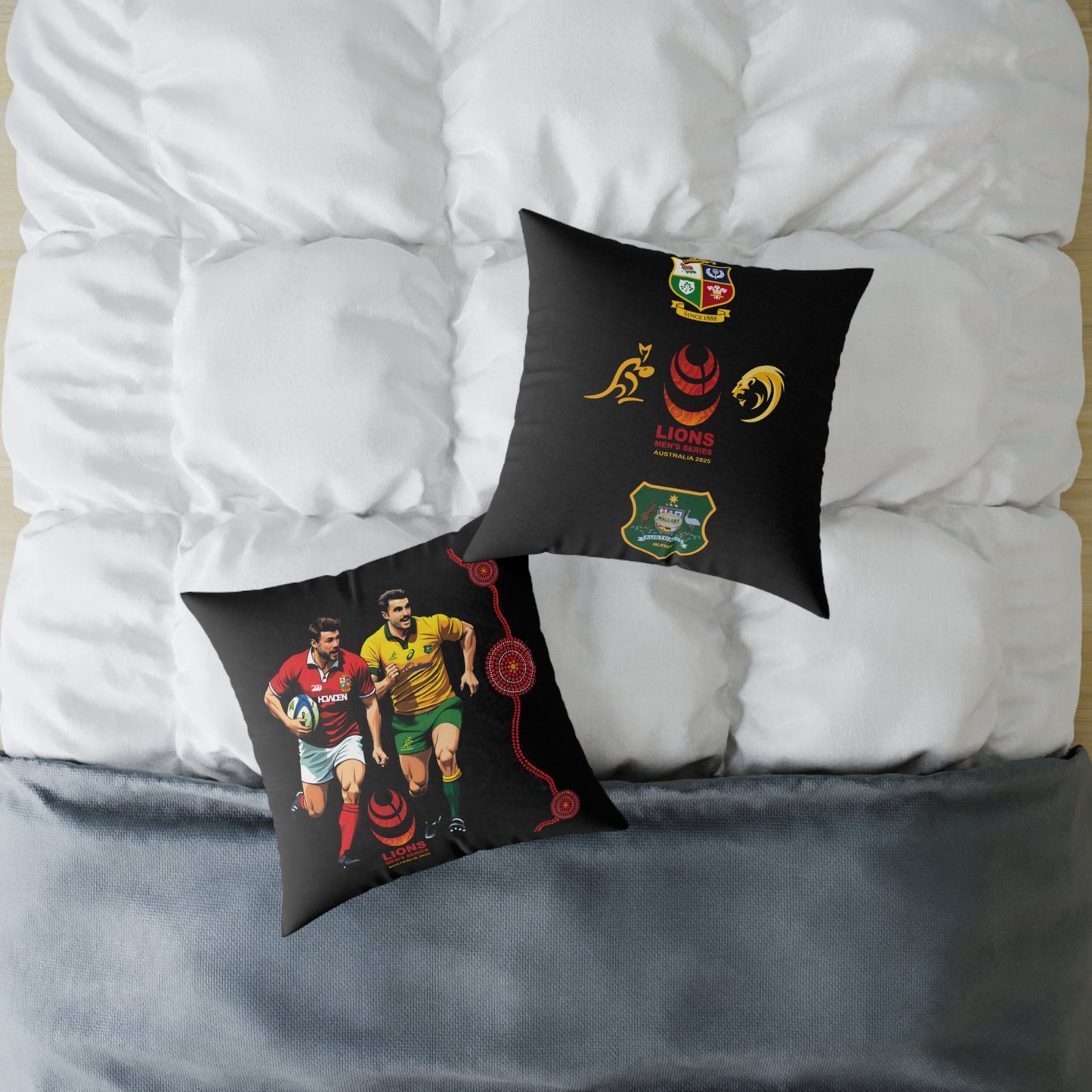 Lions Rugby Tour 2025 Collection - Square Poly Canvas Pillow
