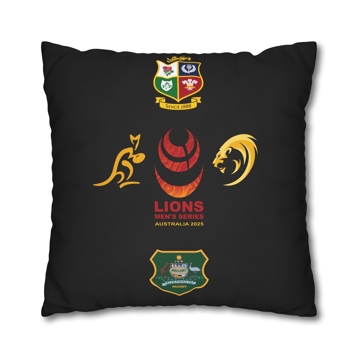 Lions Rugby Tour 2025 Collection - Square Poly Canvas Pillowcase
