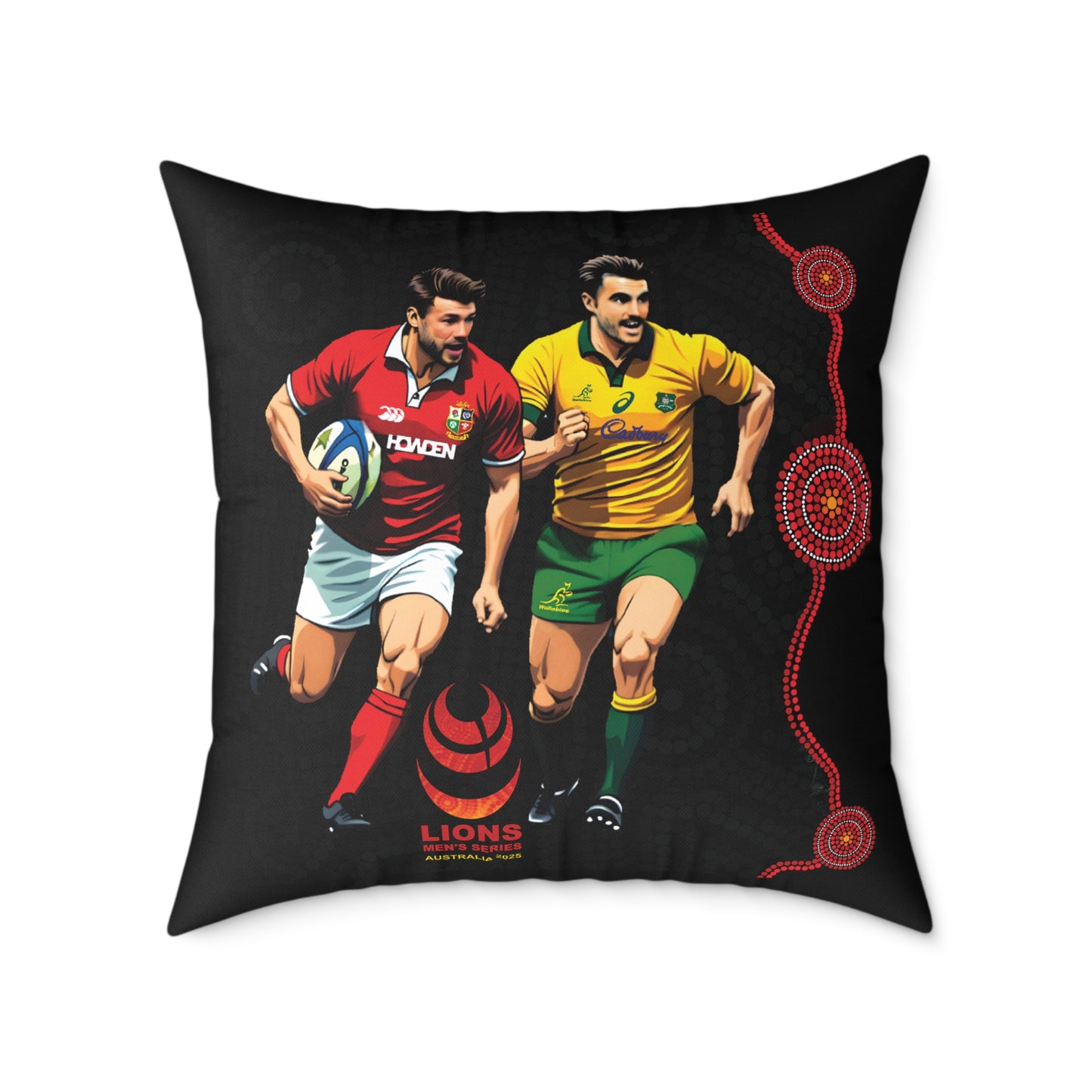 Lions Rugby Tour 2025 Collection - Square Poly Canvas Pillow