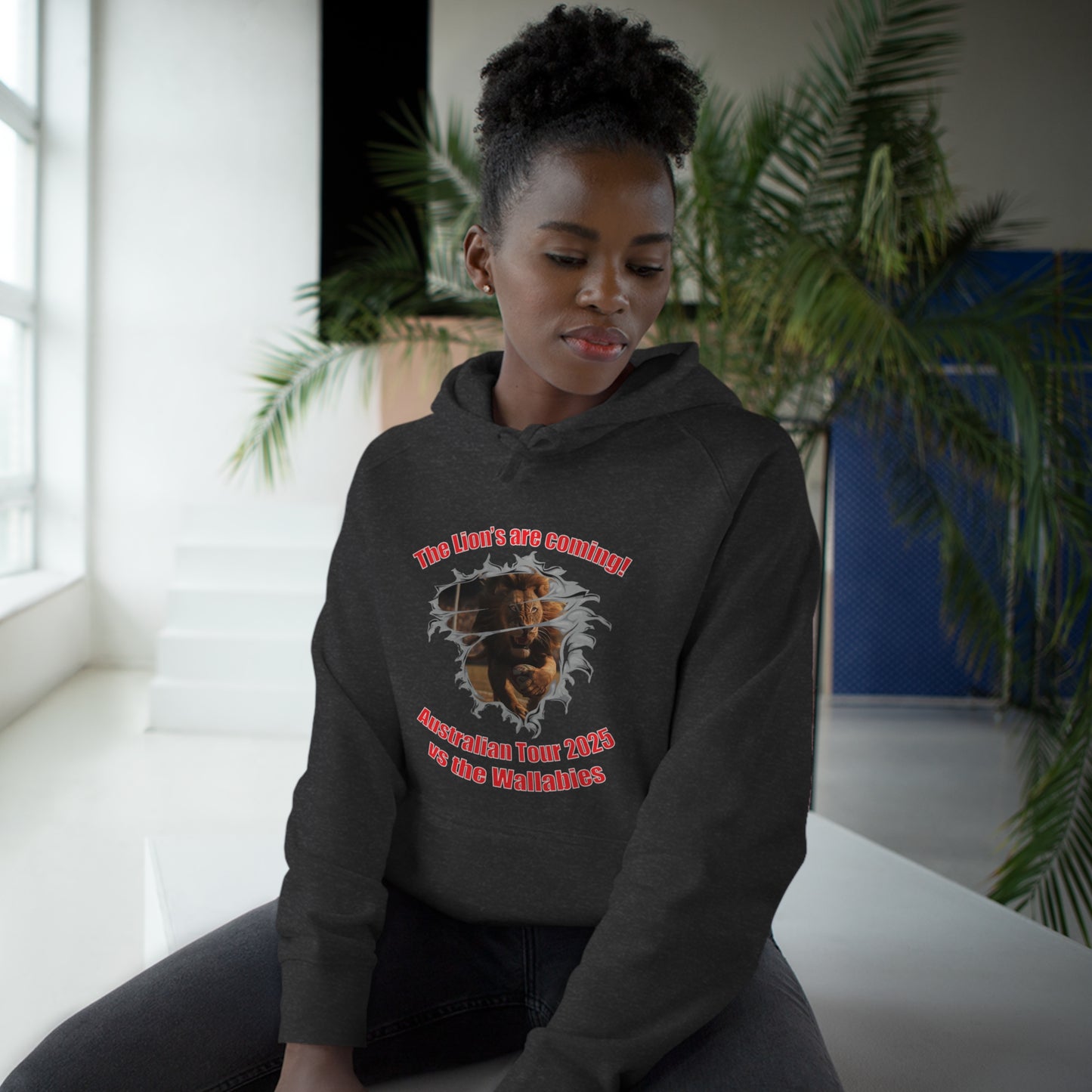'The Lions are coming' High Quality Unisex Supply Hoodie (available in a range of dark colours)