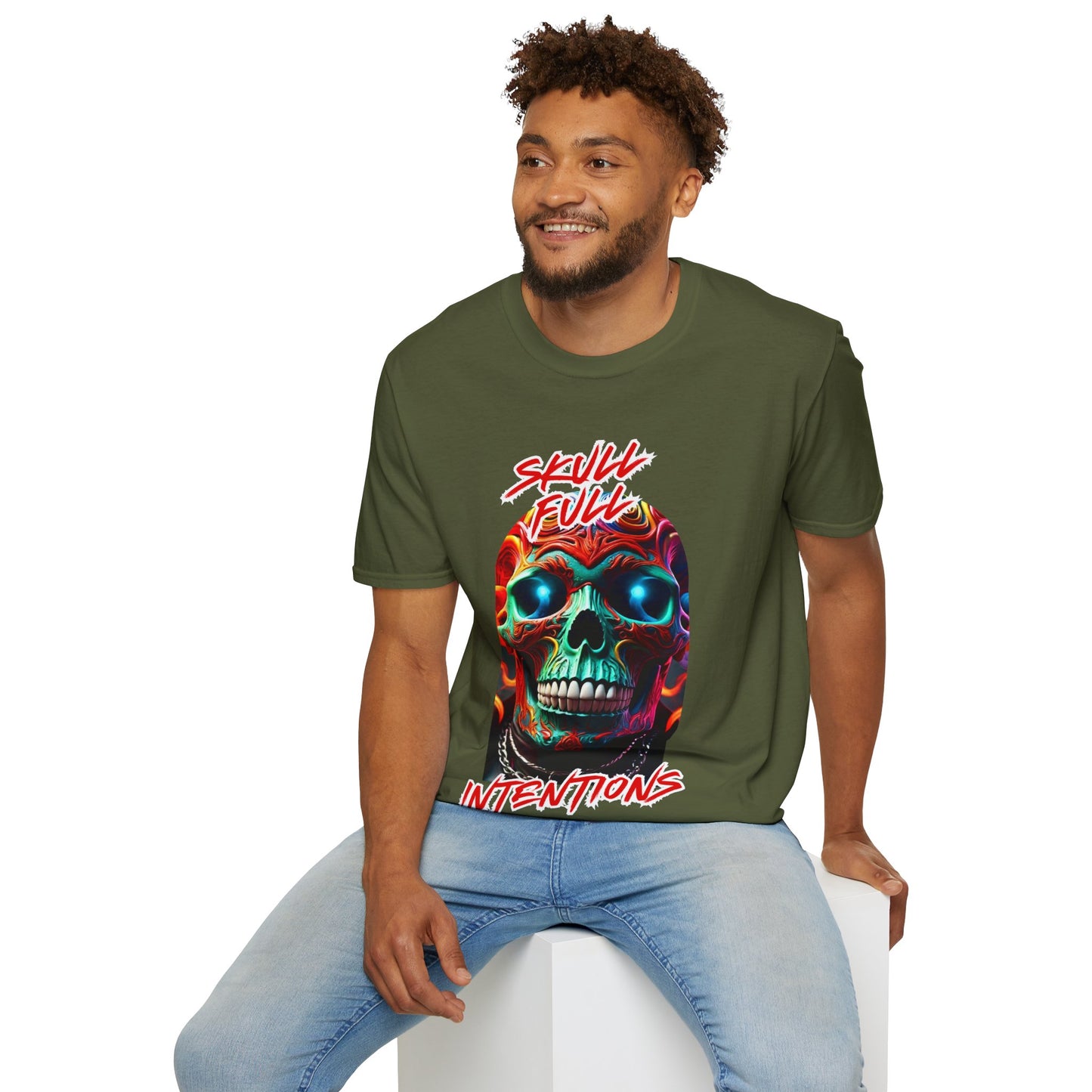 Skull-Full-Intentions - Unisex Softstyle T-Shirt (5 colours)