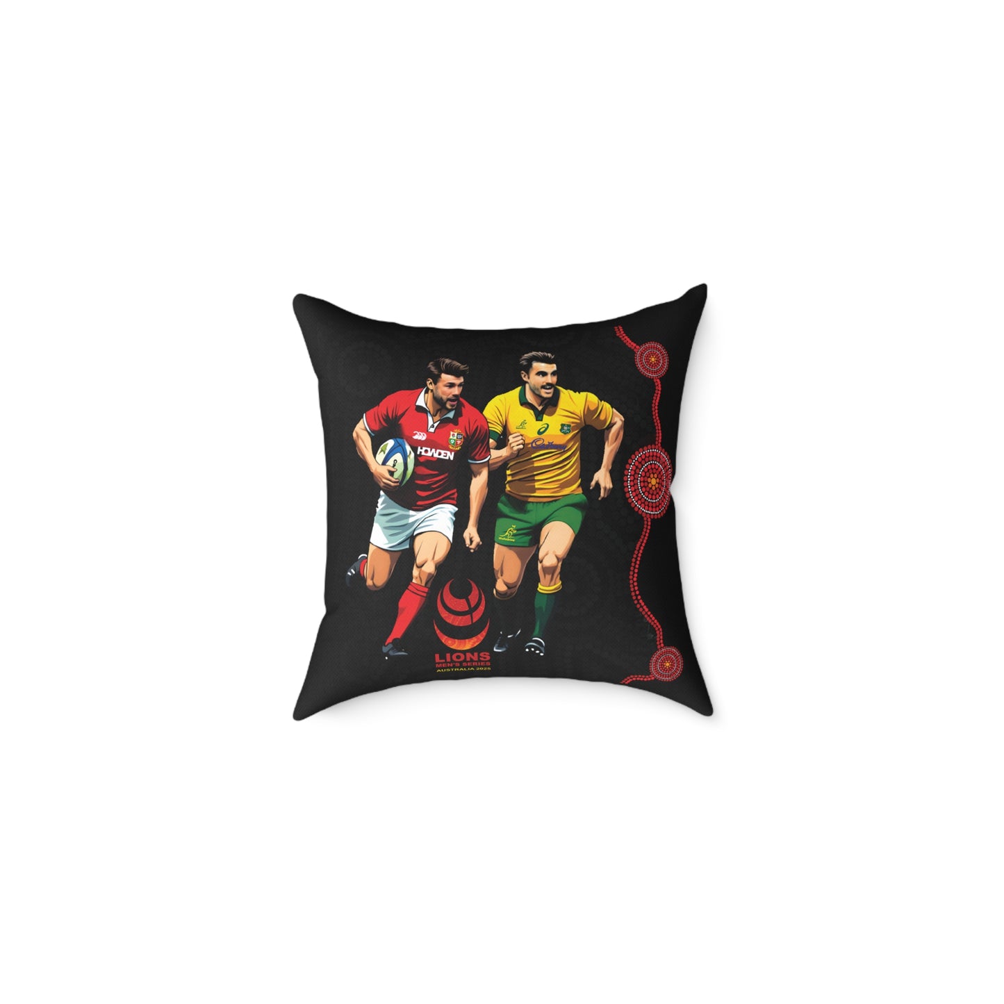 Lions Rugby Tour 2025 Collection - Square Poly Canvas Pillow