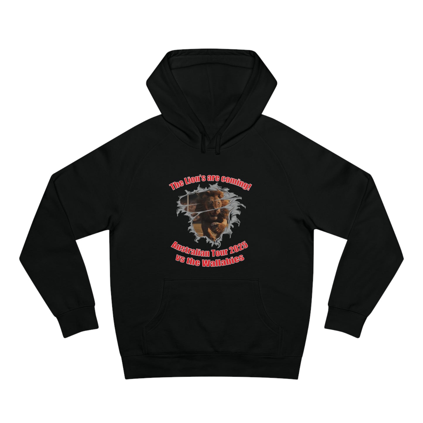 'The Lions are coming' High Quality Unisex Supply Hoodie (available in a range of dark colours)