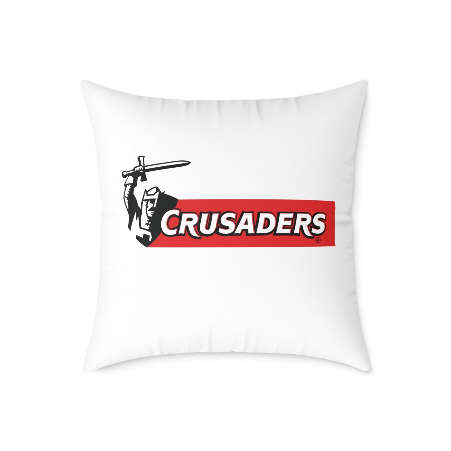 Square Poly Canvas Pillow - white