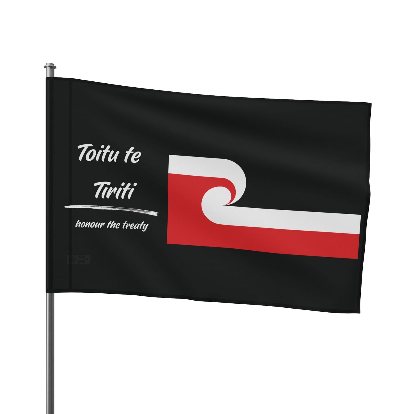 Tino Rangatiratanga & Toitu te Tiriti Single Sided Flag Ver 2 ( 3 sizes available)