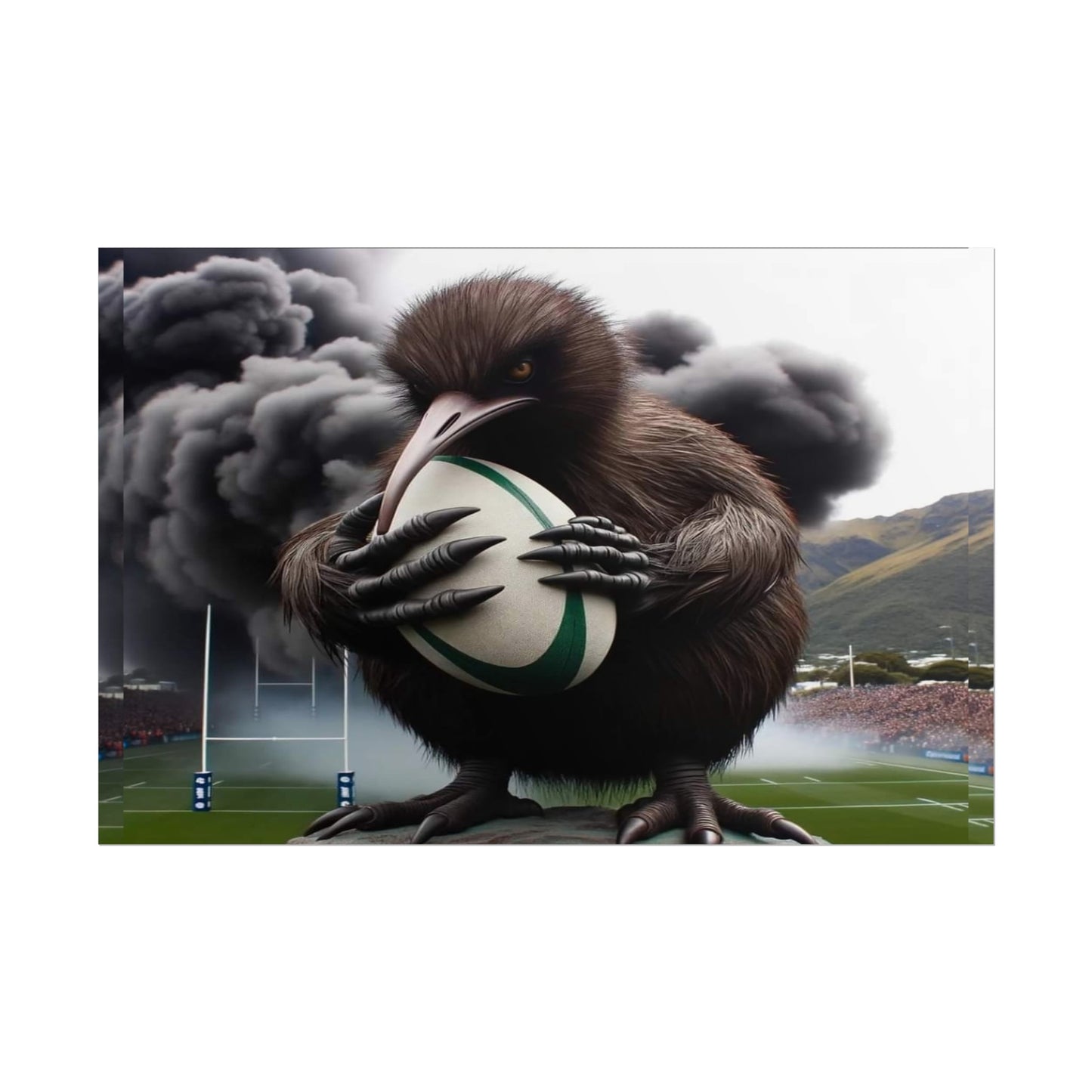 Rugby Kiwi Rolled Poster 900 x 600mm