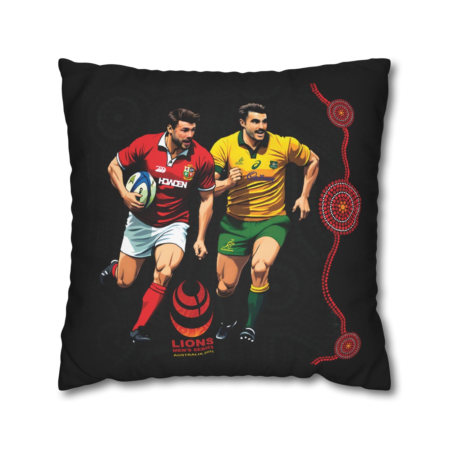 Lions Rugby Tour 2025 Collection - Square Poly Canvas Pillowcase