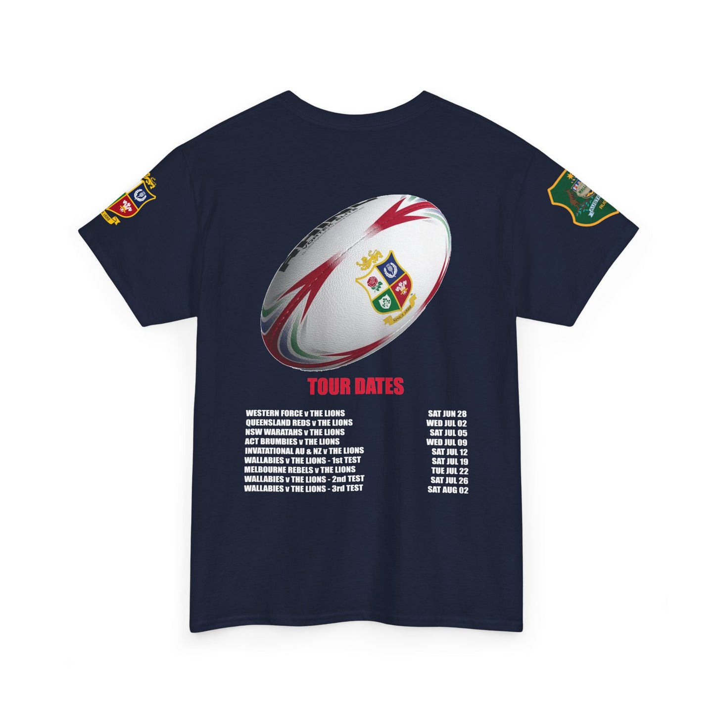 Lions Rugby Tour inspired Tee - Unisex Heavy Cotton T-Shirt - Design 2 (UK Distributor)