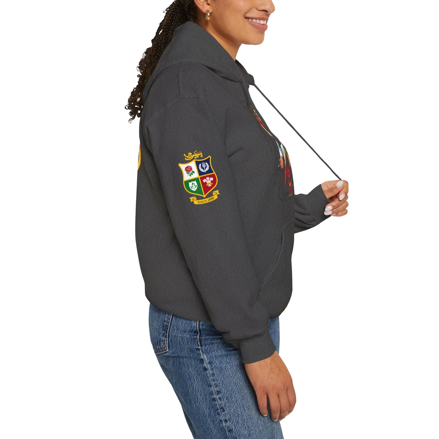 Sports-Inspired Unisex Heavy Blend™ Hooded Sweatshirt - 2025 Lions in Australia Rugby Tour Design