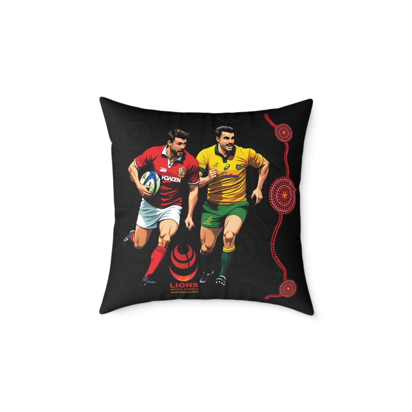 Lions Rugby Tour 2025 Collection - Square Poly Canvas Pillow