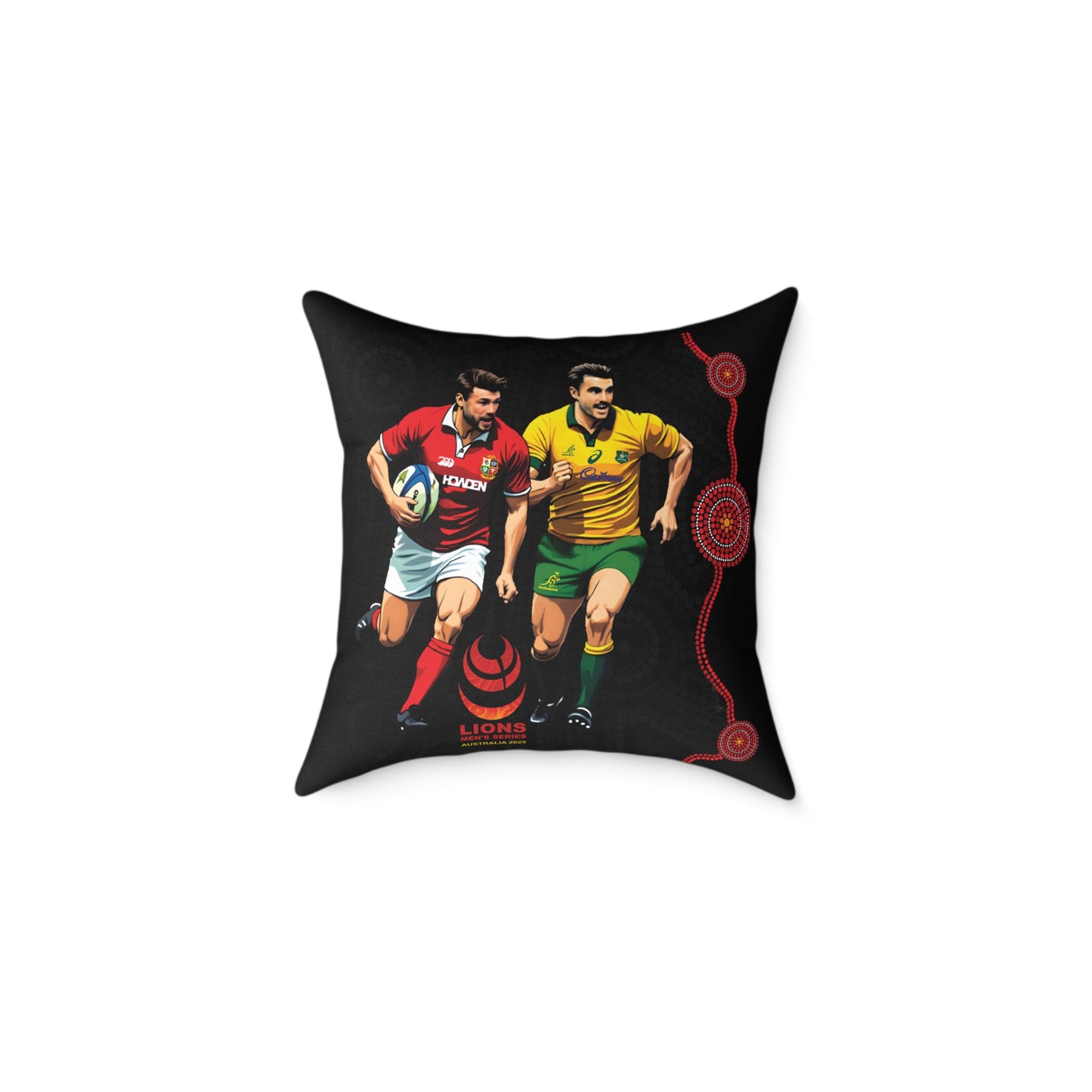Lions Rugby Tour 2025 Collection - Square Poly Canvas Pillow
