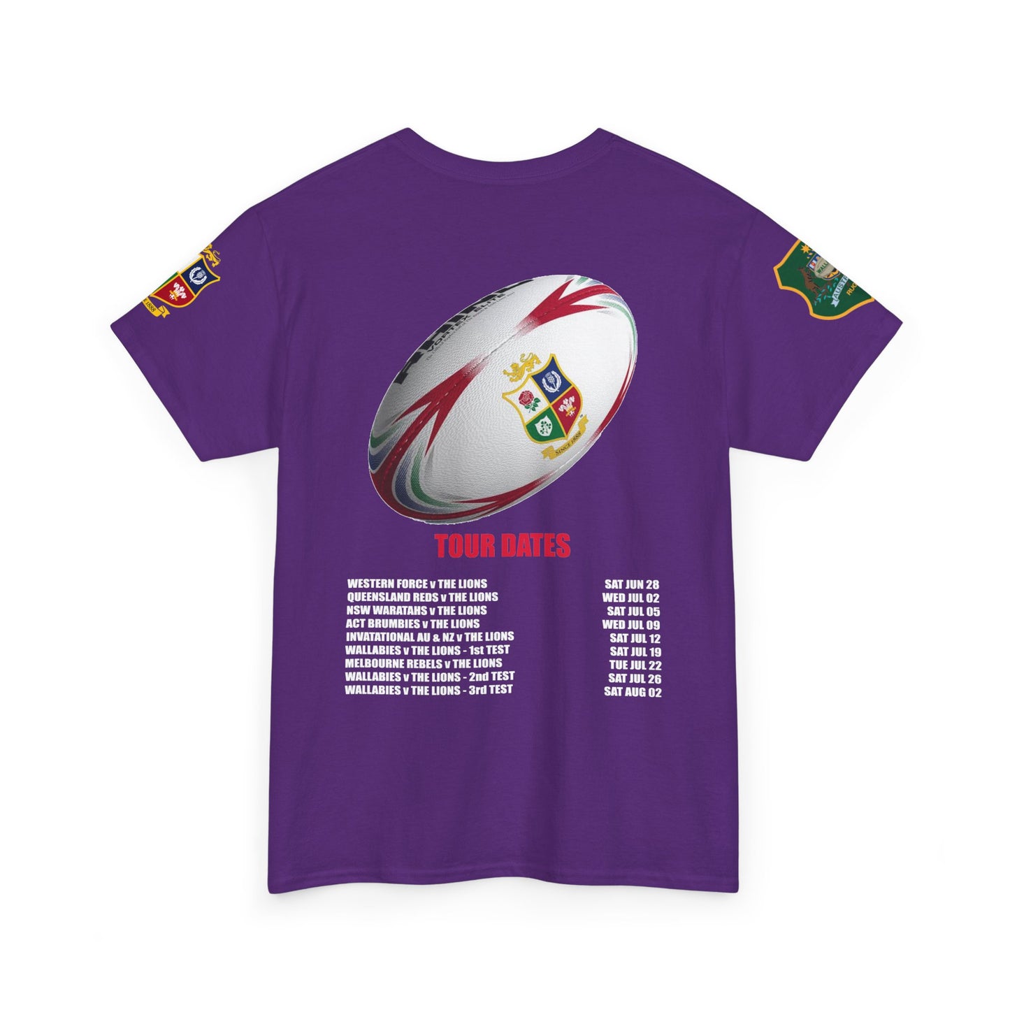 Lions Rugby Tour inspired Tee - Unisex Heavy Cotton T-Shirt - Design 2 (UK Distributor)