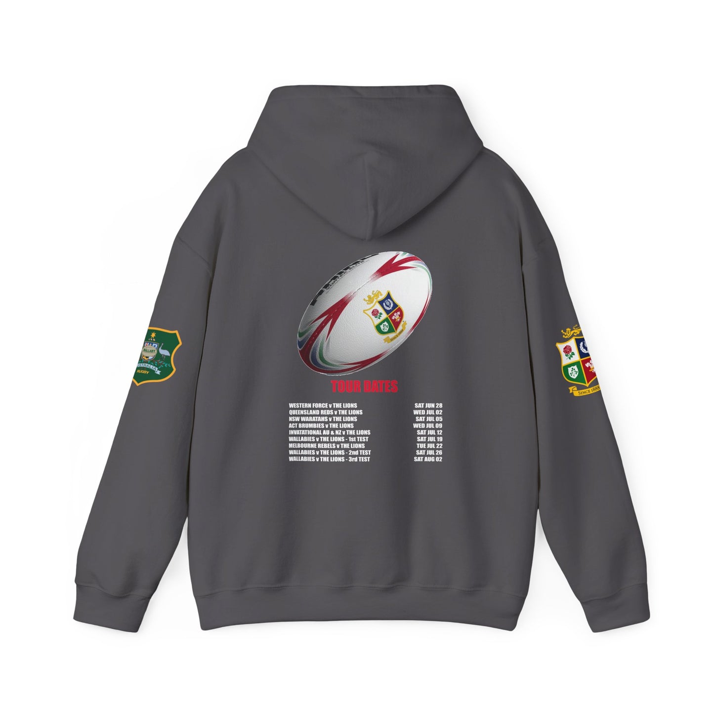 Lions Tour 2025 Rugby Legends Unisex Hooded Sweatshirt - Heavy Blend, Perfect for Sports Fans - Design 3 (UK distributor)