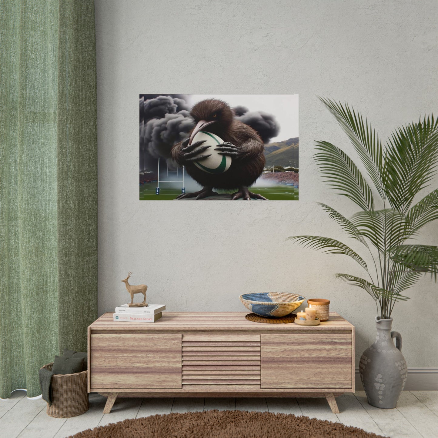 Rugby Kiwi Rolled Poster 900 x 600mm