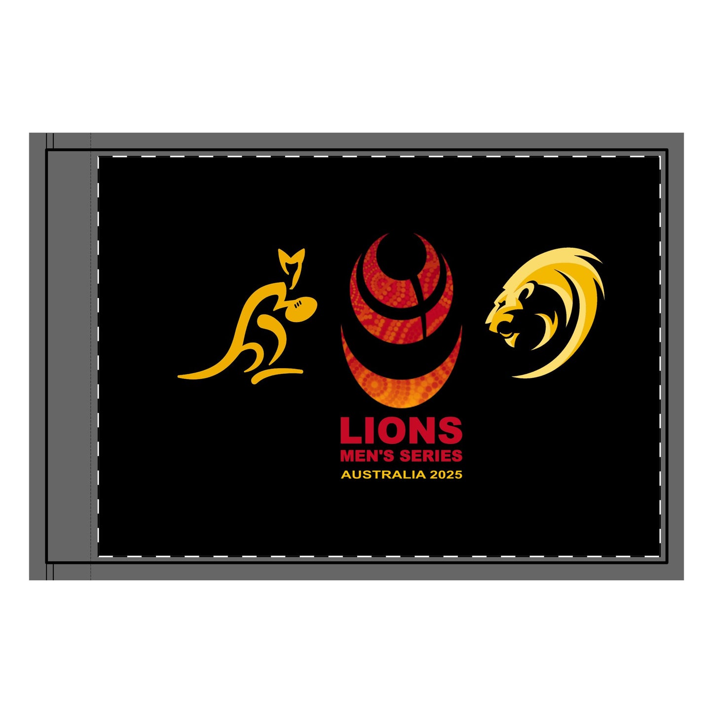 Lions Rugby Tour 2025 Collection - Double-Sided Flag - with Lions & Wallabies Crest