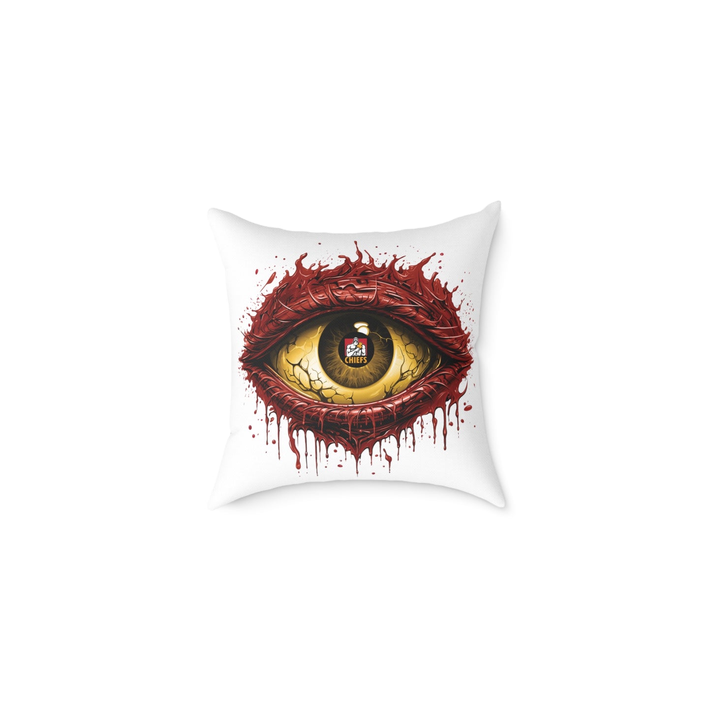 Square Poly Canvas Pillow - white