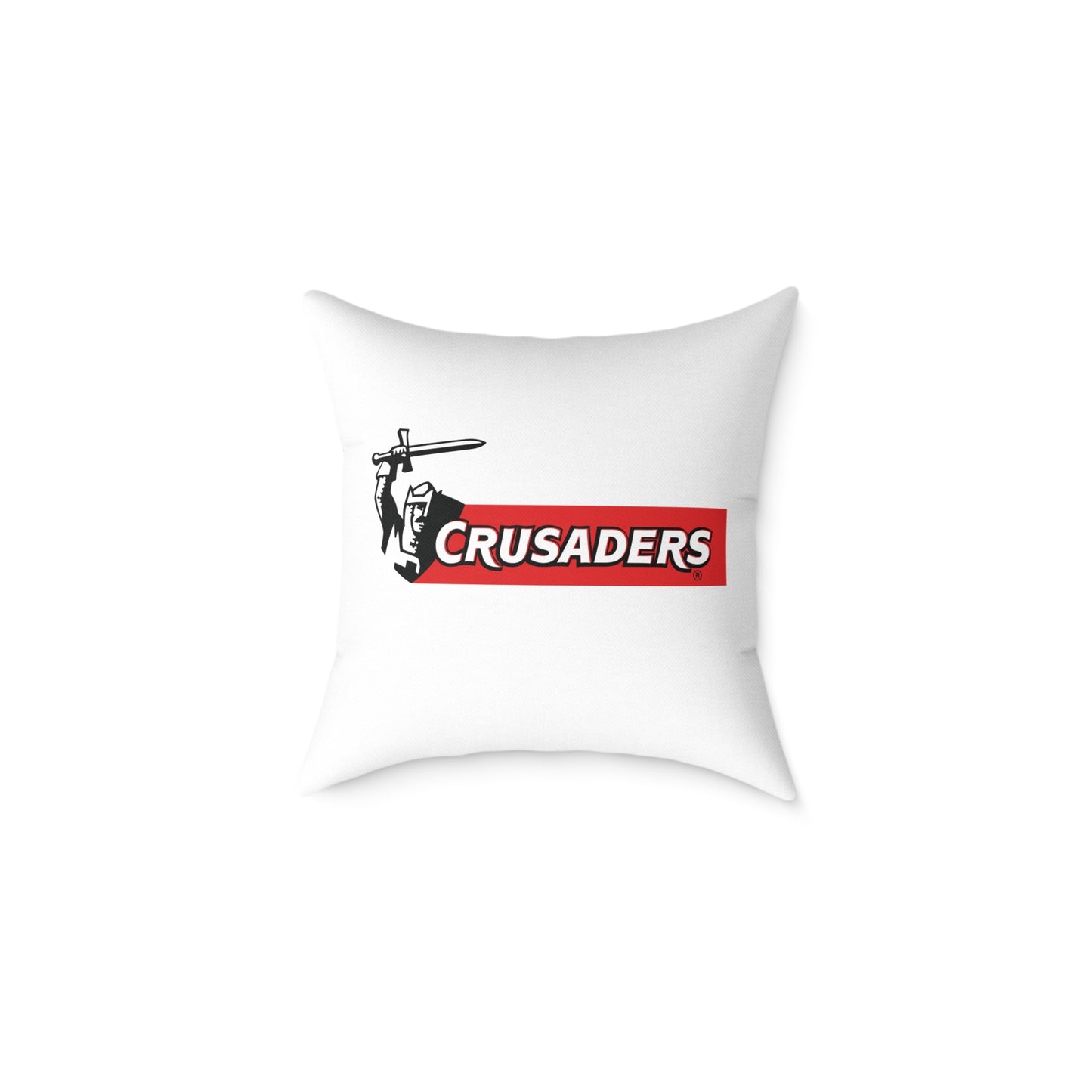 Square Poly Canvas Pillow - white