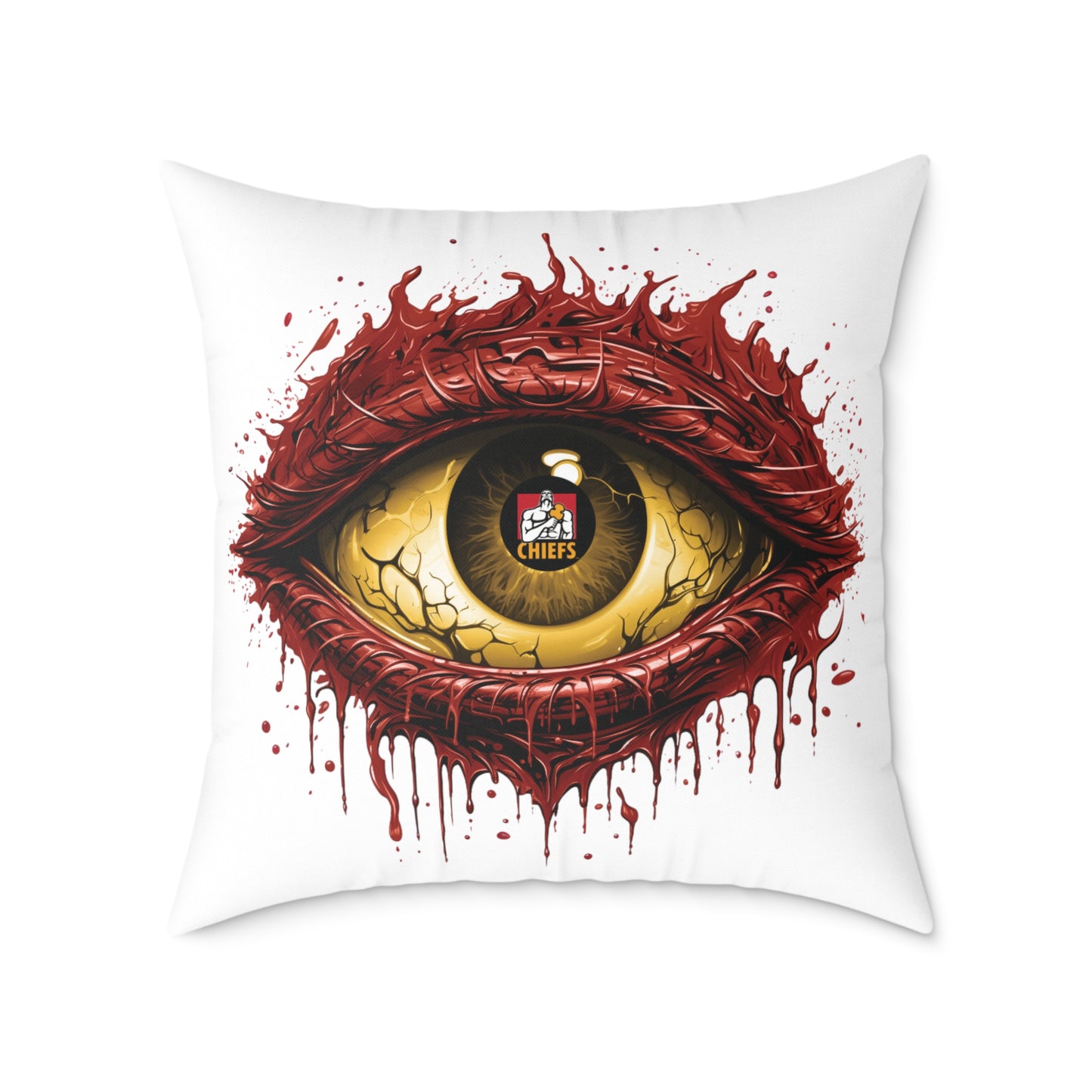 Square Poly Canvas Pillow - white