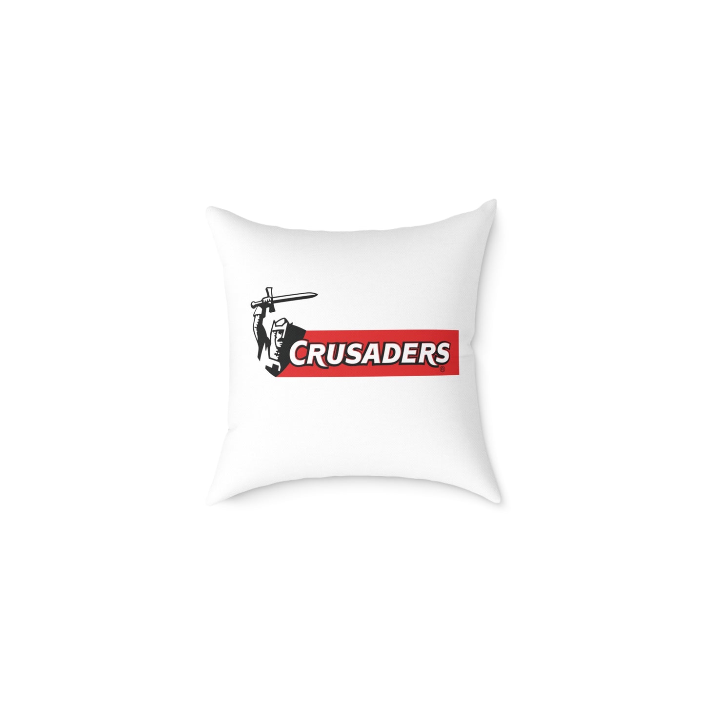Square Poly Canvas Pillow - white