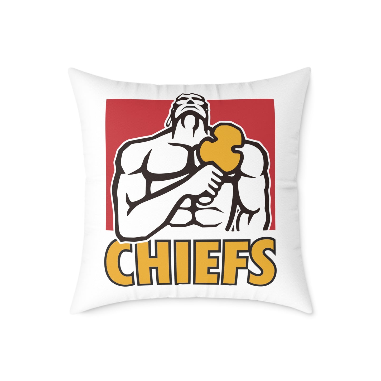 Square Poly Canvas Pillow - white