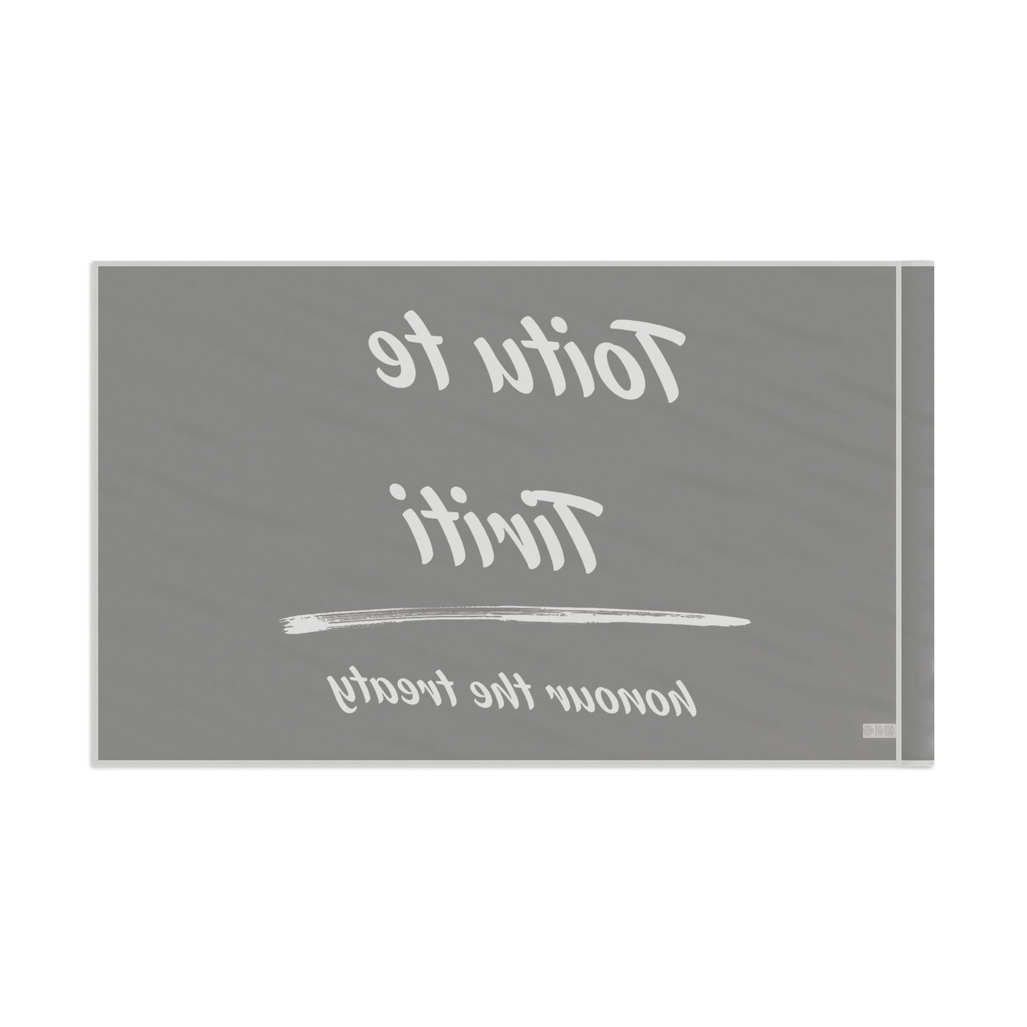 Toitu te Tiriti - Honour the Treaty Flag - White Text on Black Flag