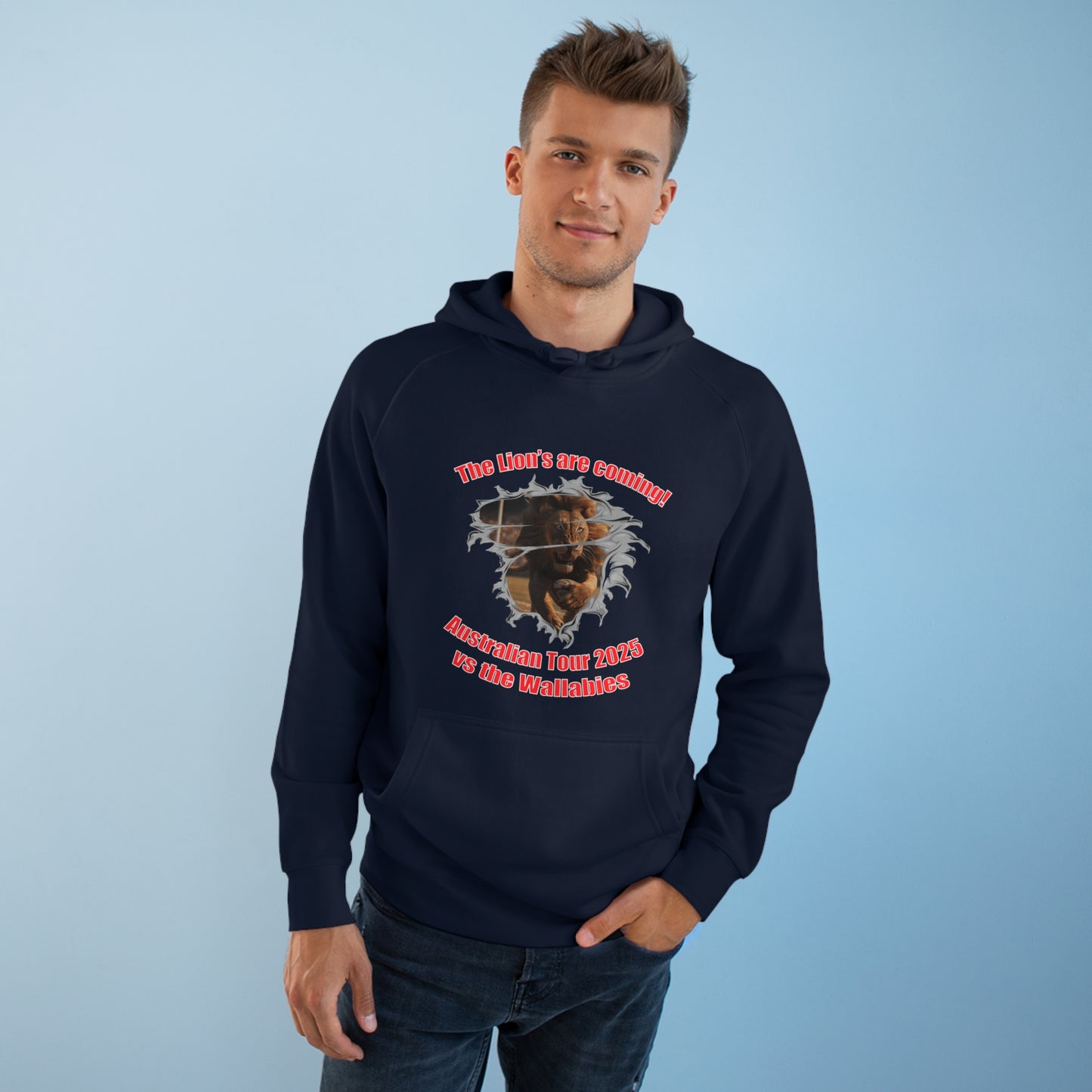 'The Lions are coming' High Quality Unisex Supply Hoodie (available in a range of dark colours)
