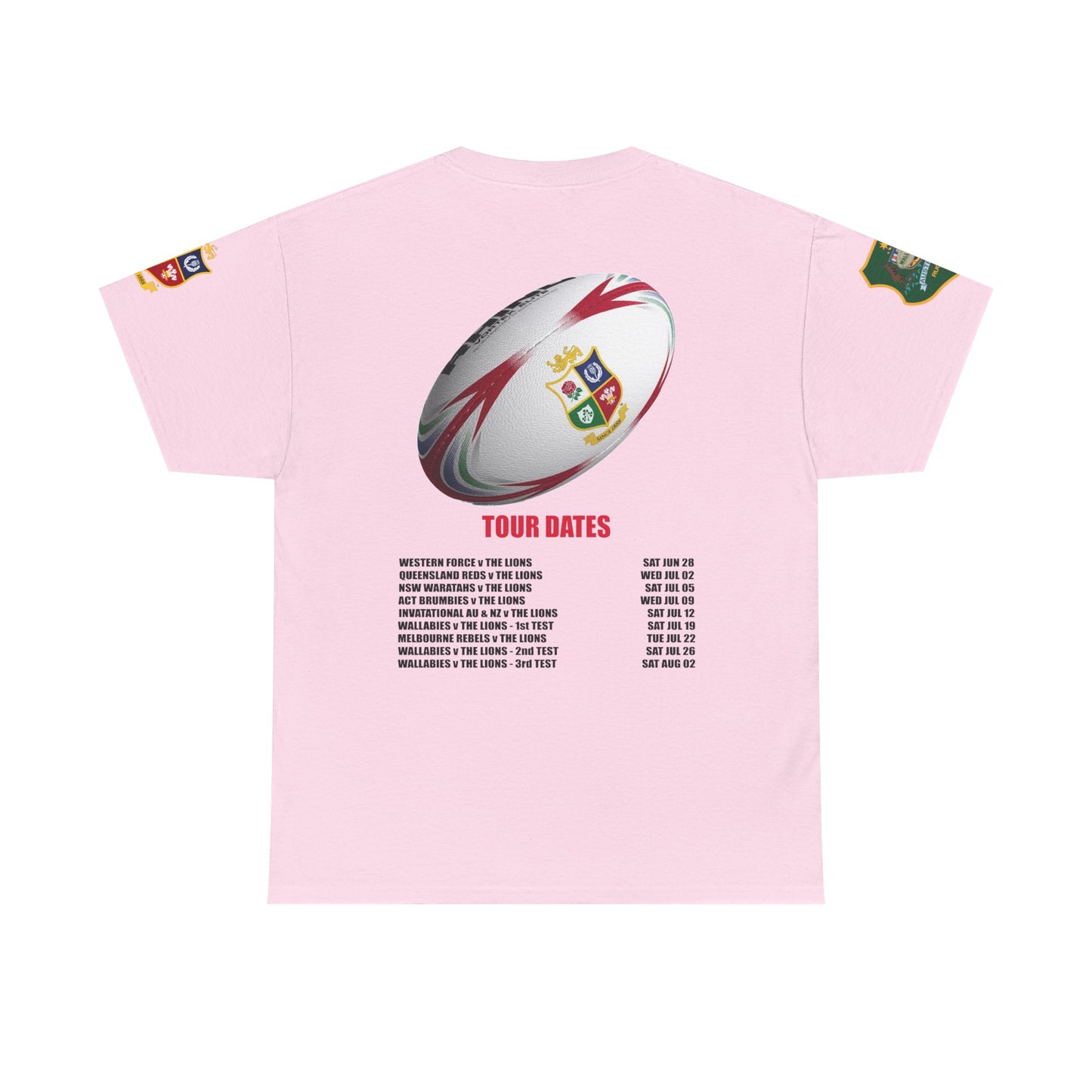 Lions Rugby Tour inspired Tee - Unisex Heavy Cotton T-Shirt - Design 2 (UK Distributor)