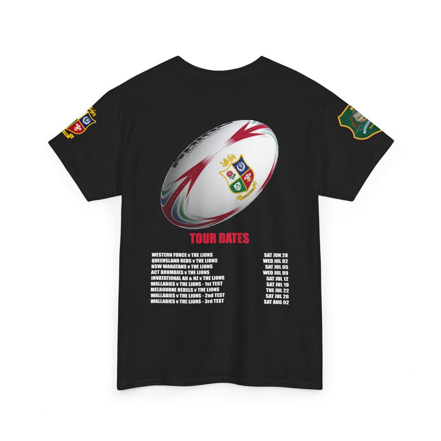 Lions Rugby Tour inspired Tee - Unisex Heavy Cotton T-Shirt - Design 2 (UK Distributor)