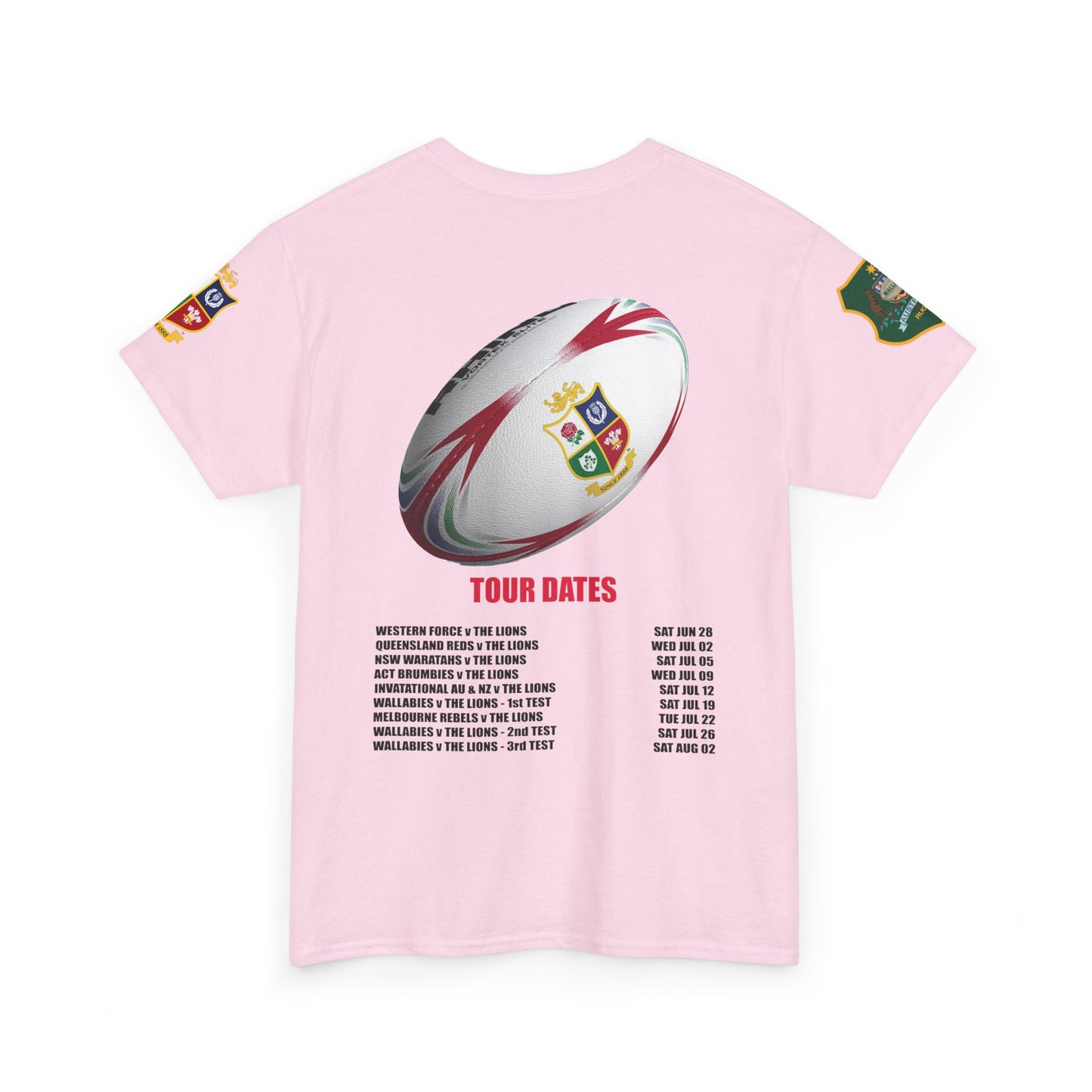 Lions Rugby Tour inspired Tee - Unisex Heavy Cotton T-Shirt - Design 2 (UK Distributor)