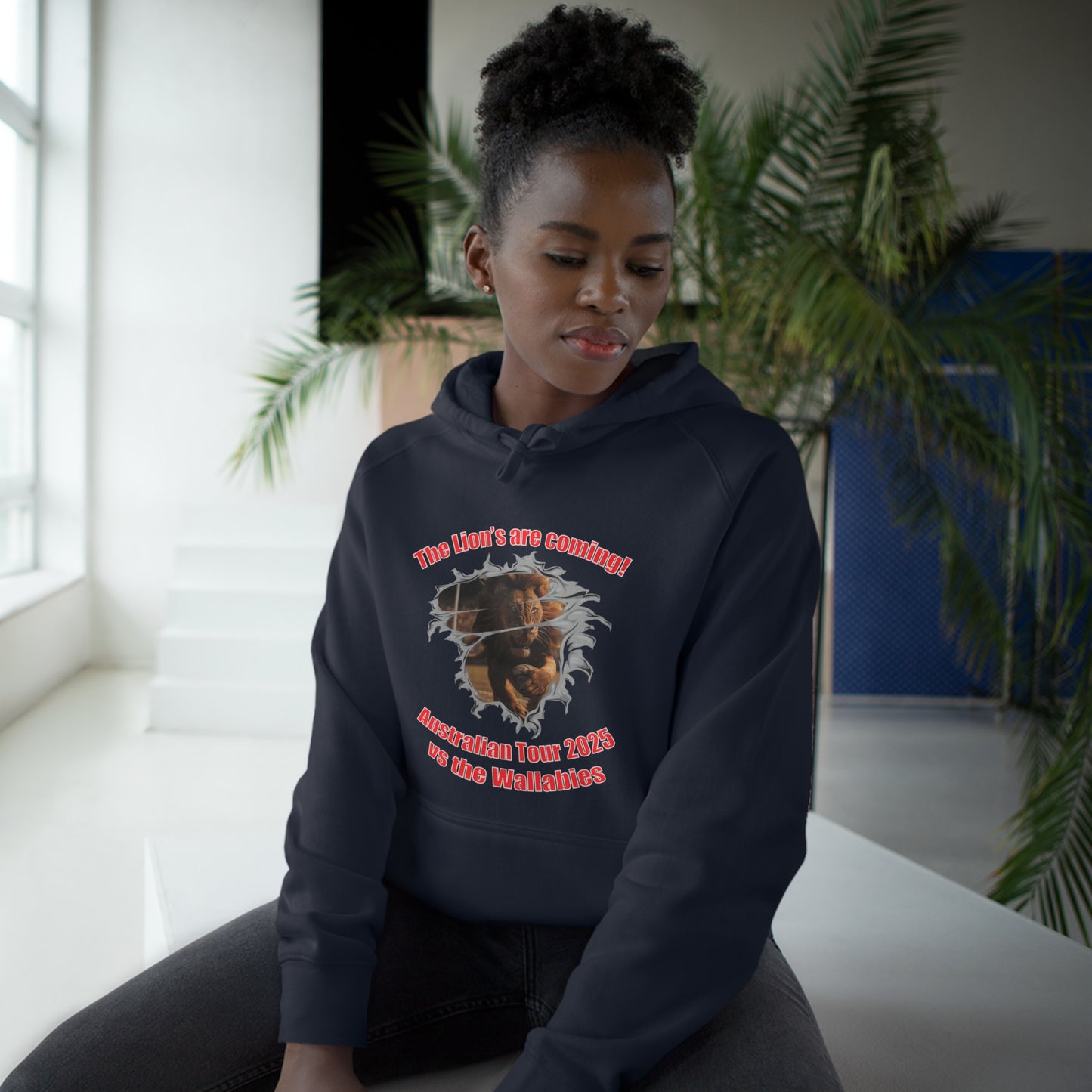 'The Lions are coming' High Quality Unisex Supply Hoodie (available in a range of dark colours)