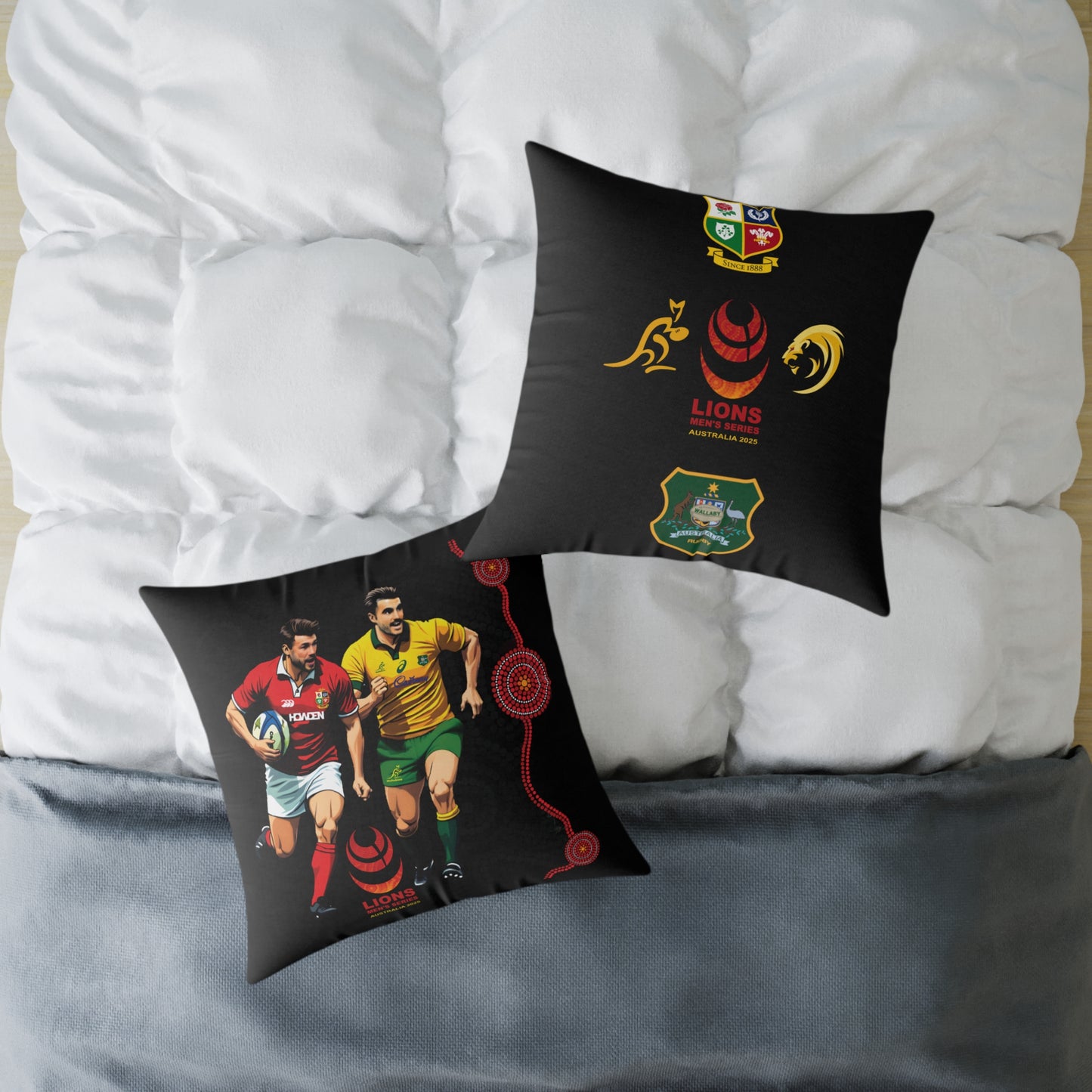 Lions Rugby Tour 2025 Collection - Square Poly Canvas Pillow