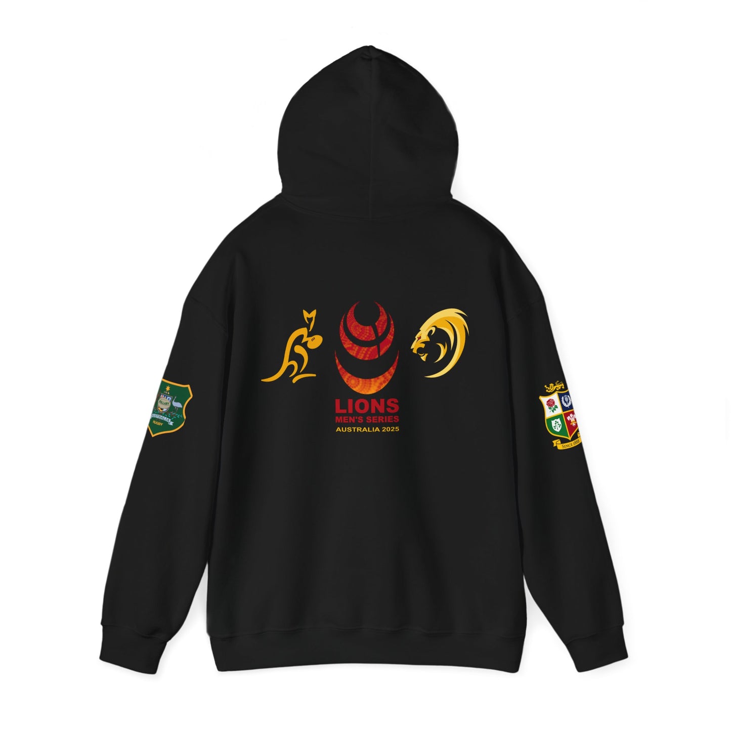 Sports-Inspired Unisex Heavy Blend™ Hooded Sweatshirt - 2025 Lions in Australia Rugby Tour Design