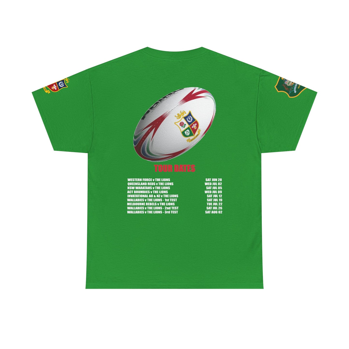 Lions Rugby Tour inspired Tee - Unisex Heavy Cotton T-Shirt - Design 2 (UK Distributor)