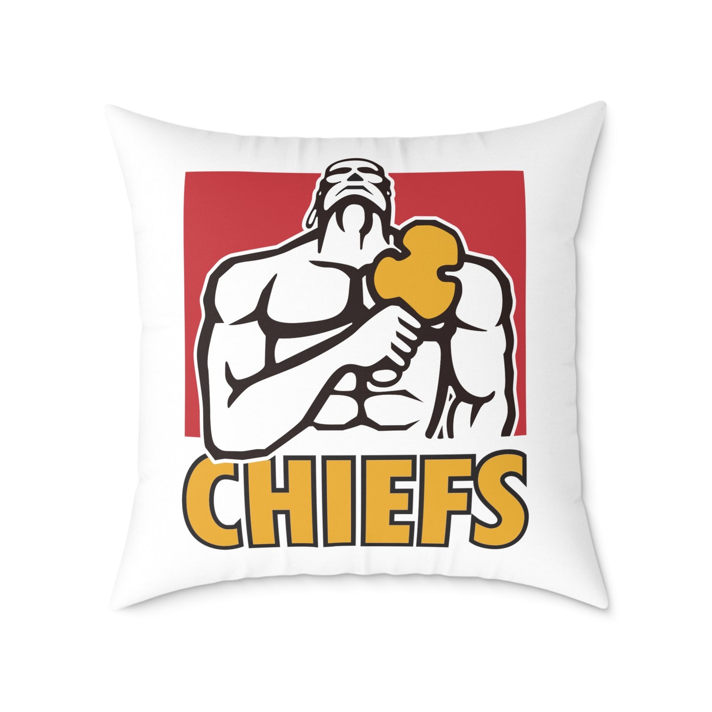 Square Poly Canvas Pillow - white