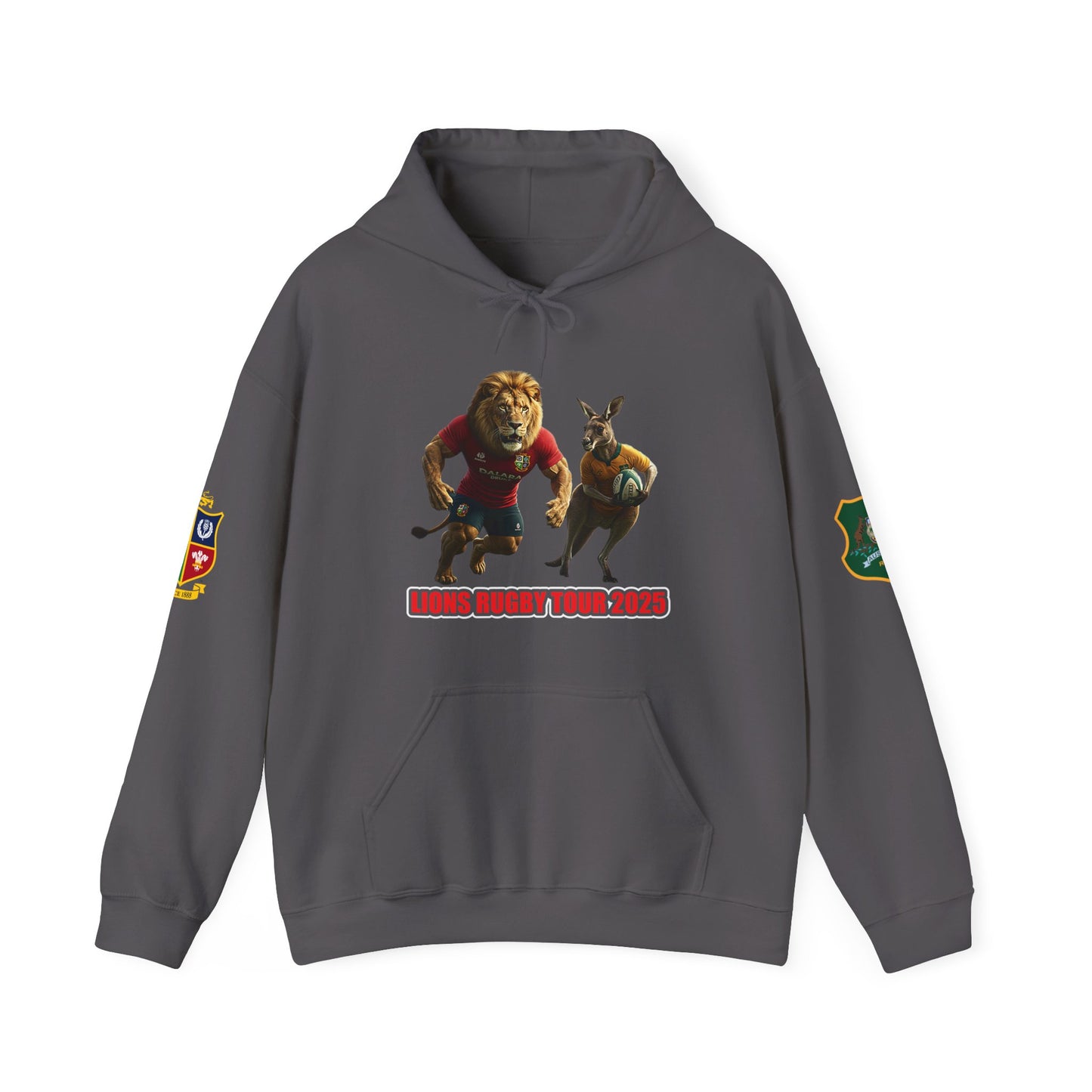Lions Tour 2025 Rugby Legends Unisex Hooded Sweatshirt - Heavy Blend, Perfect for Sports Fans - Lion & Roo Design 2 (UK distributor)