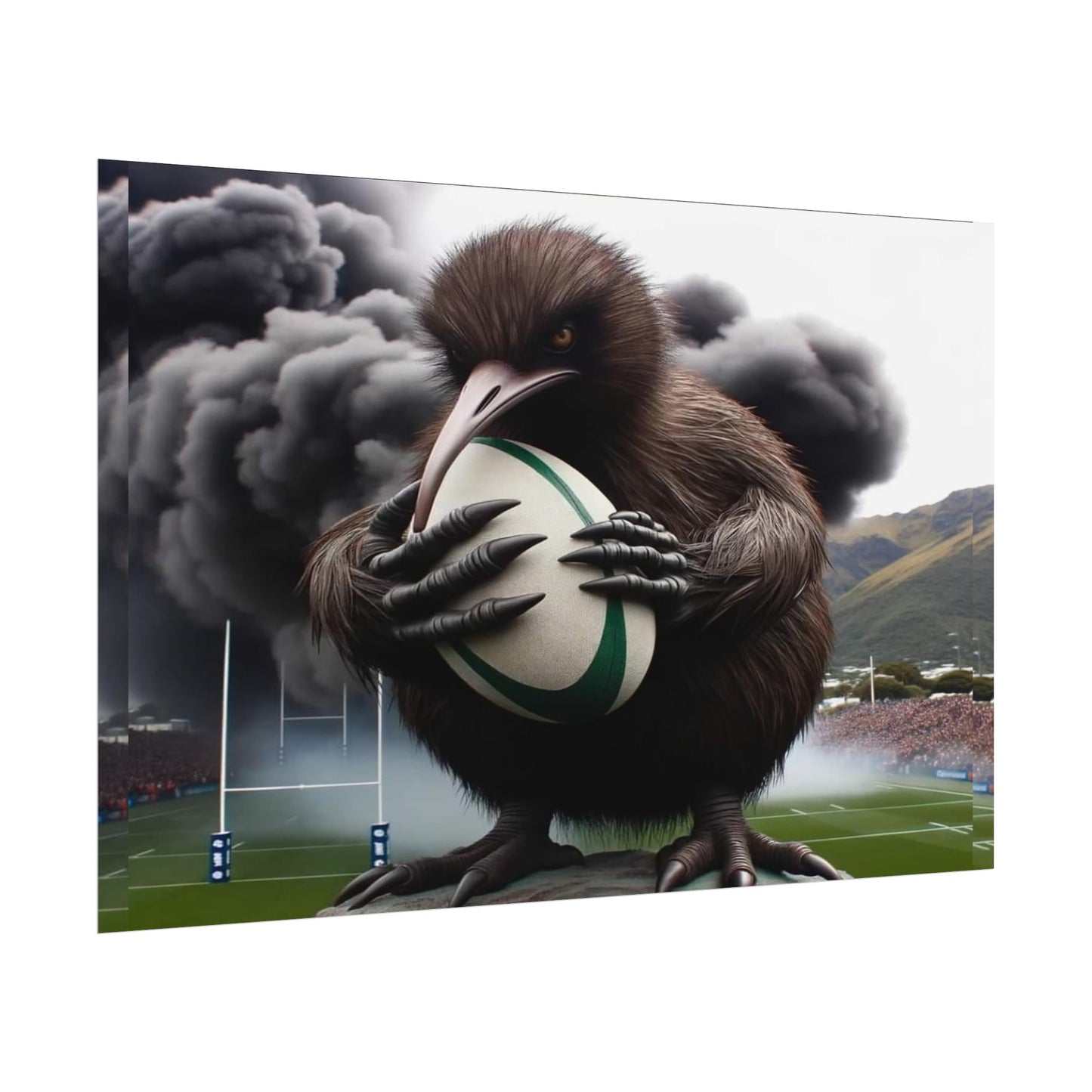 Rugby Kiwi Rolled Poster 900 x 600mm