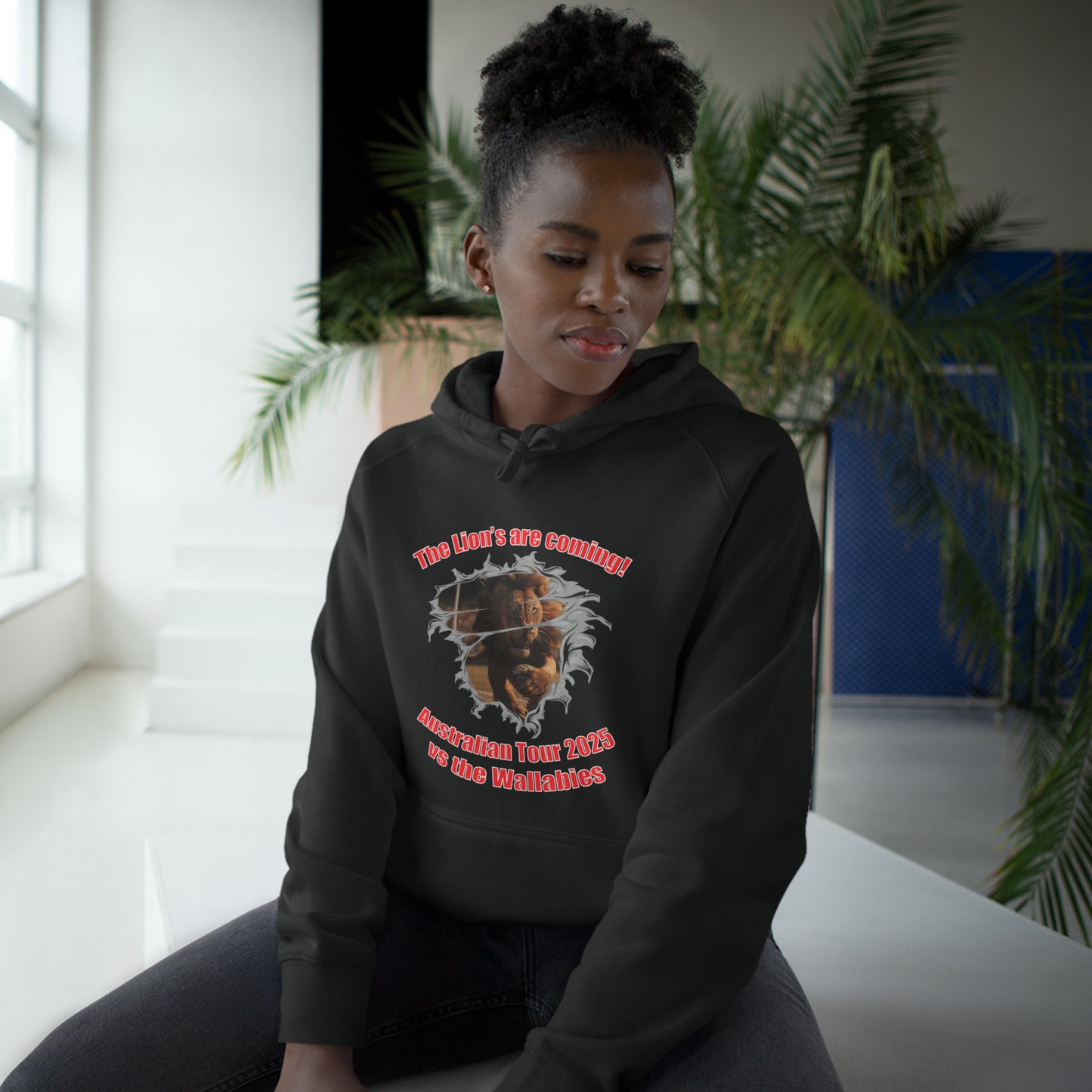 'The Lions are coming' High Quality Unisex Supply Hoodie (available in a range of dark colours)