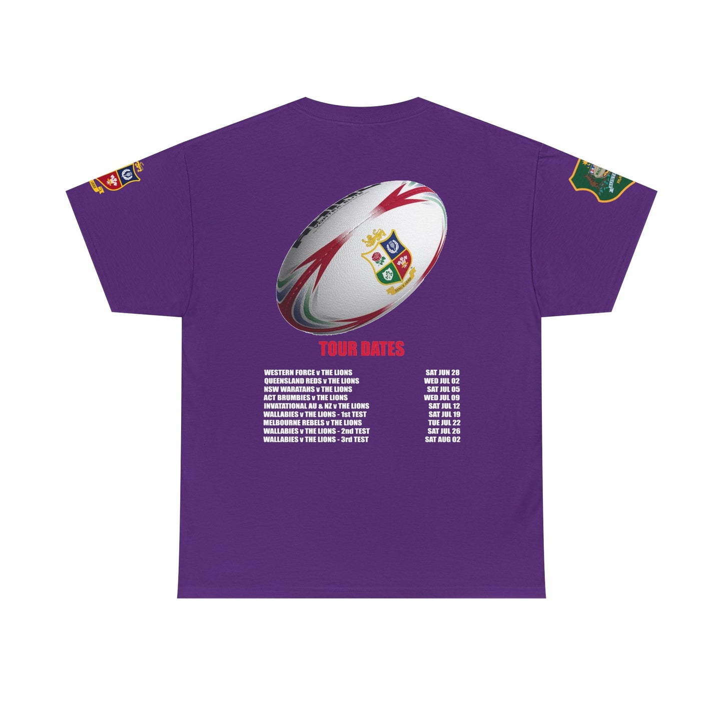 Lions Rugby Tour inspired Tee - Unisex Heavy Cotton T-Shirt - Design 2 (UK Distributor)
