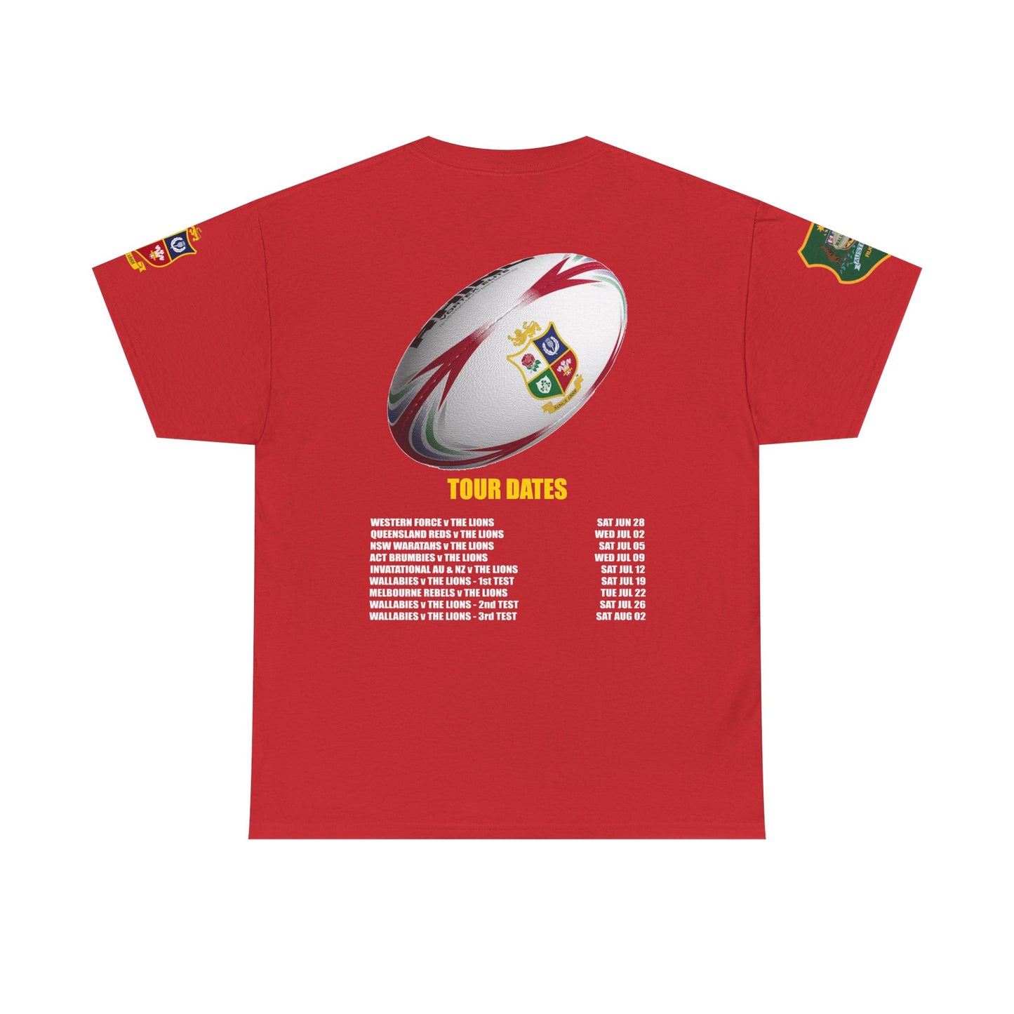 Lions Rugby Tour inspired Tee - Unisex Heavy Cotton T-Shirt - Design 2 (UK Distributor)