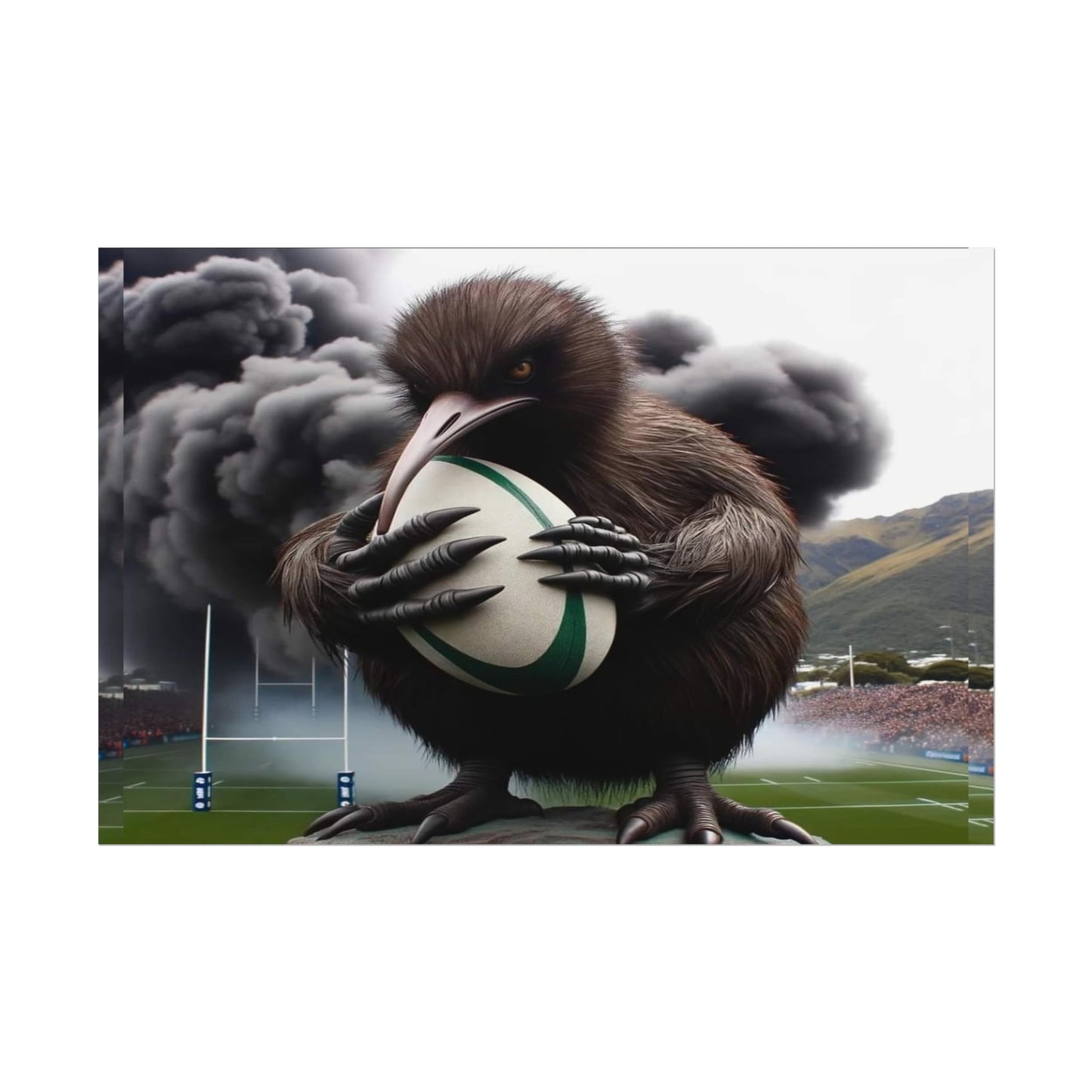 Rugby Kiwi Rolled Poster 900 x 600mm